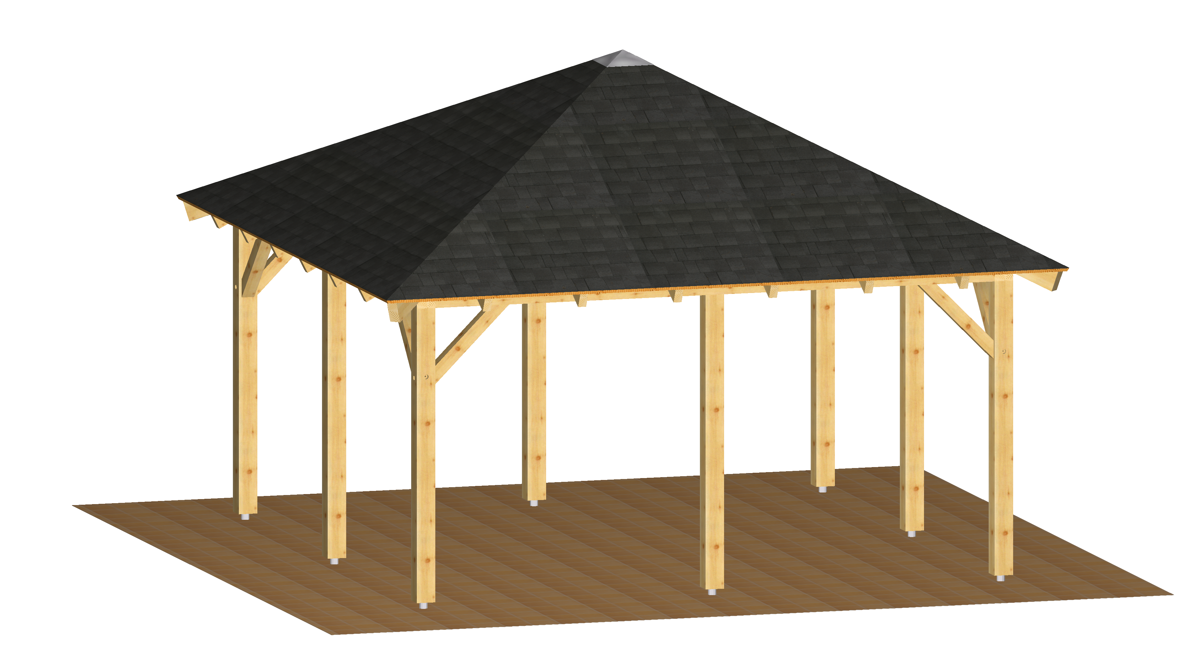 Viereckpavillon 4,00 x 4,00 m
