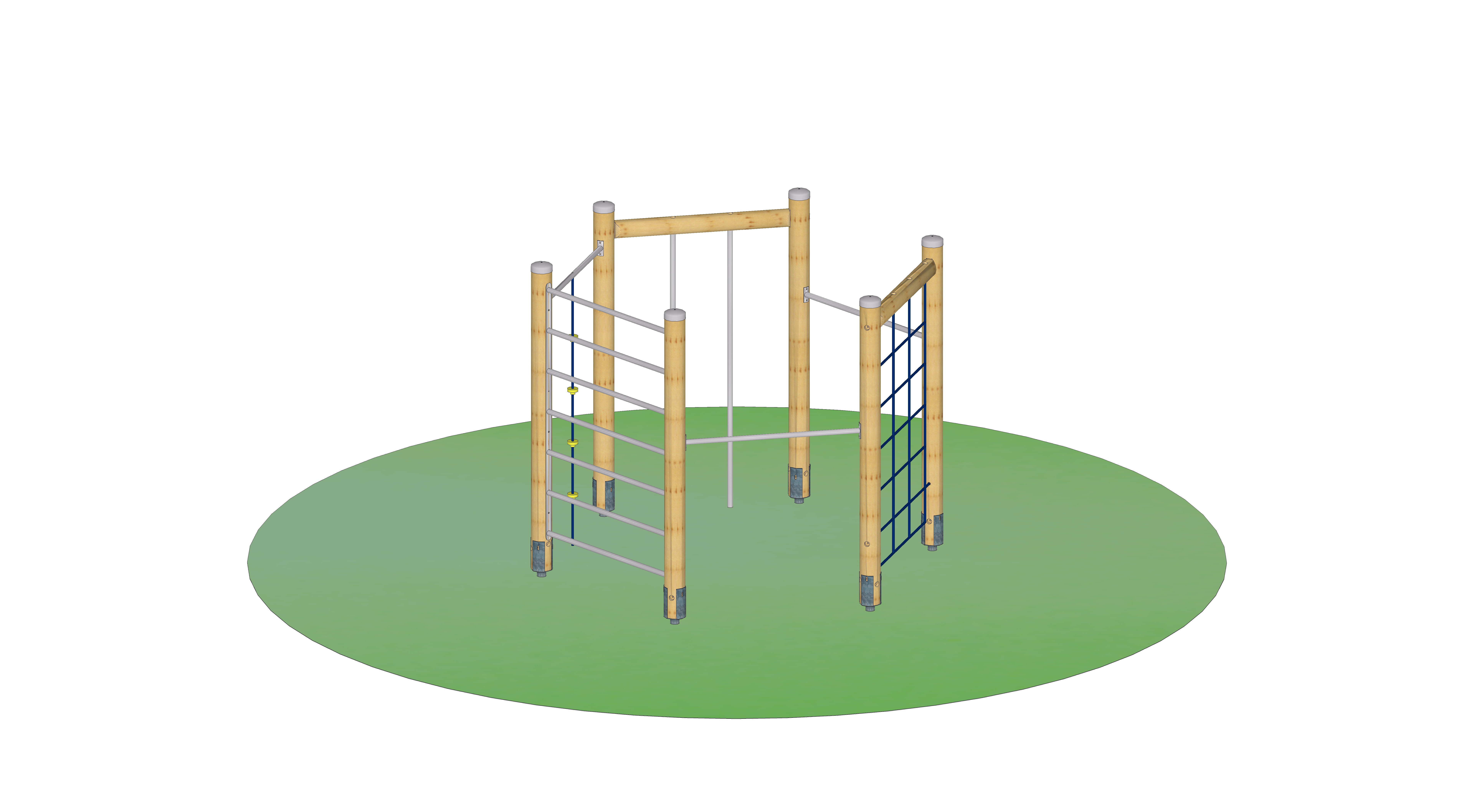 Kletter-Sechseck Höhe 200 cm