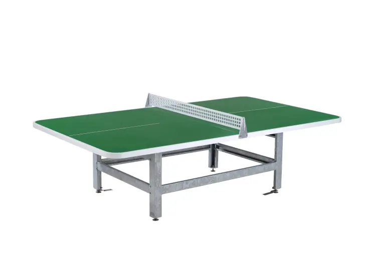 Tischtennisanlage, runde Ecken, mit Stahluntergestell