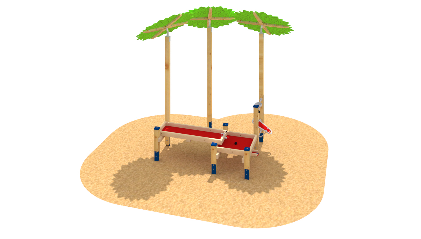 Einsatzbeispiel - Matschlabor "Pfinztal" mit Beschattung