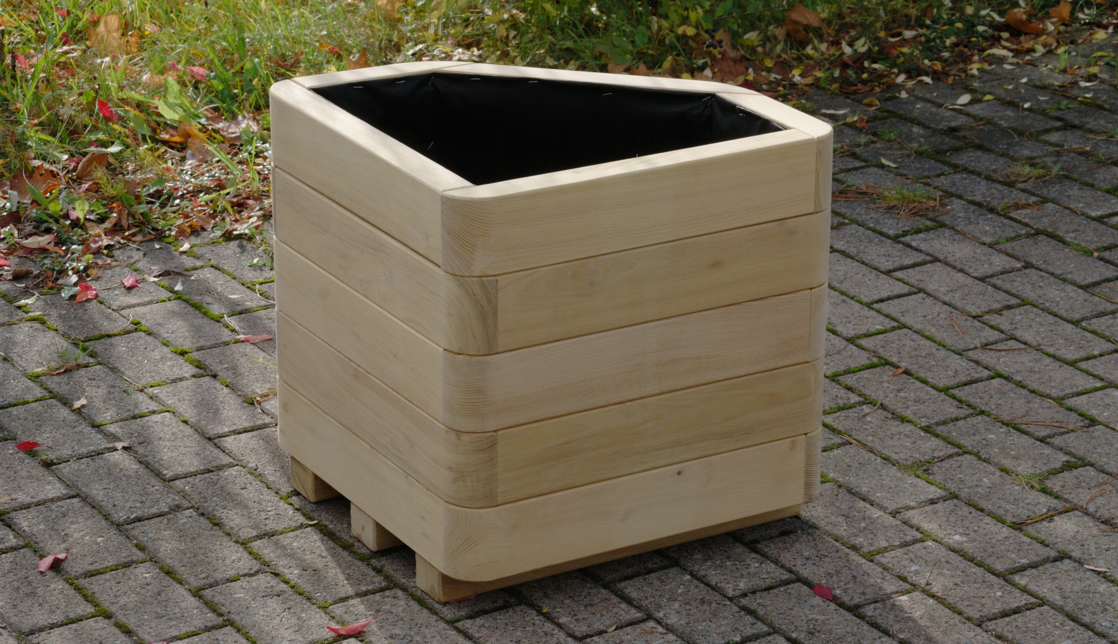 Eck-Pflanzkasten Robinie 50 x 50 x 49 cm
