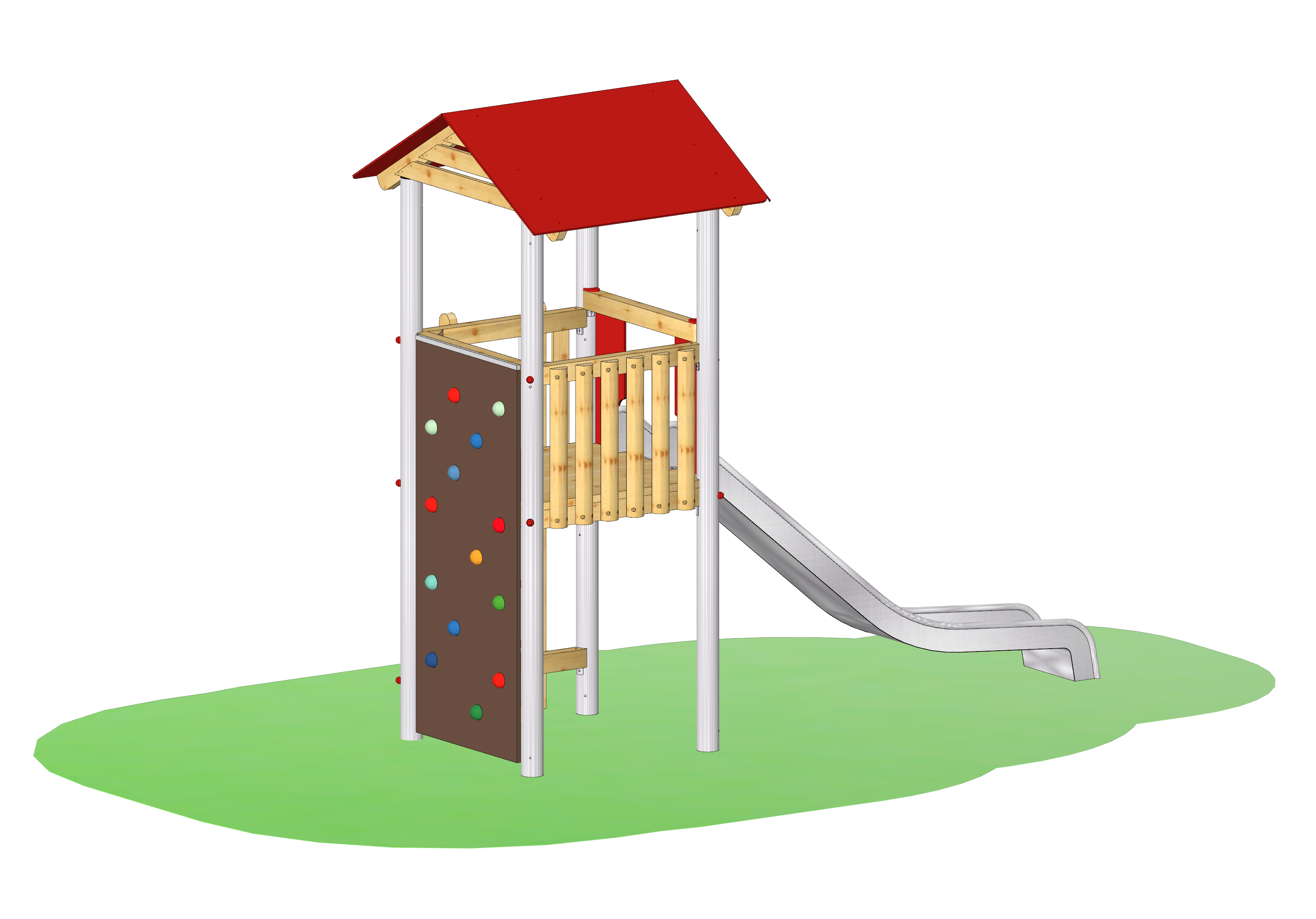 Spielkombination "Grabenstraße" mit Edelstahlpfosten