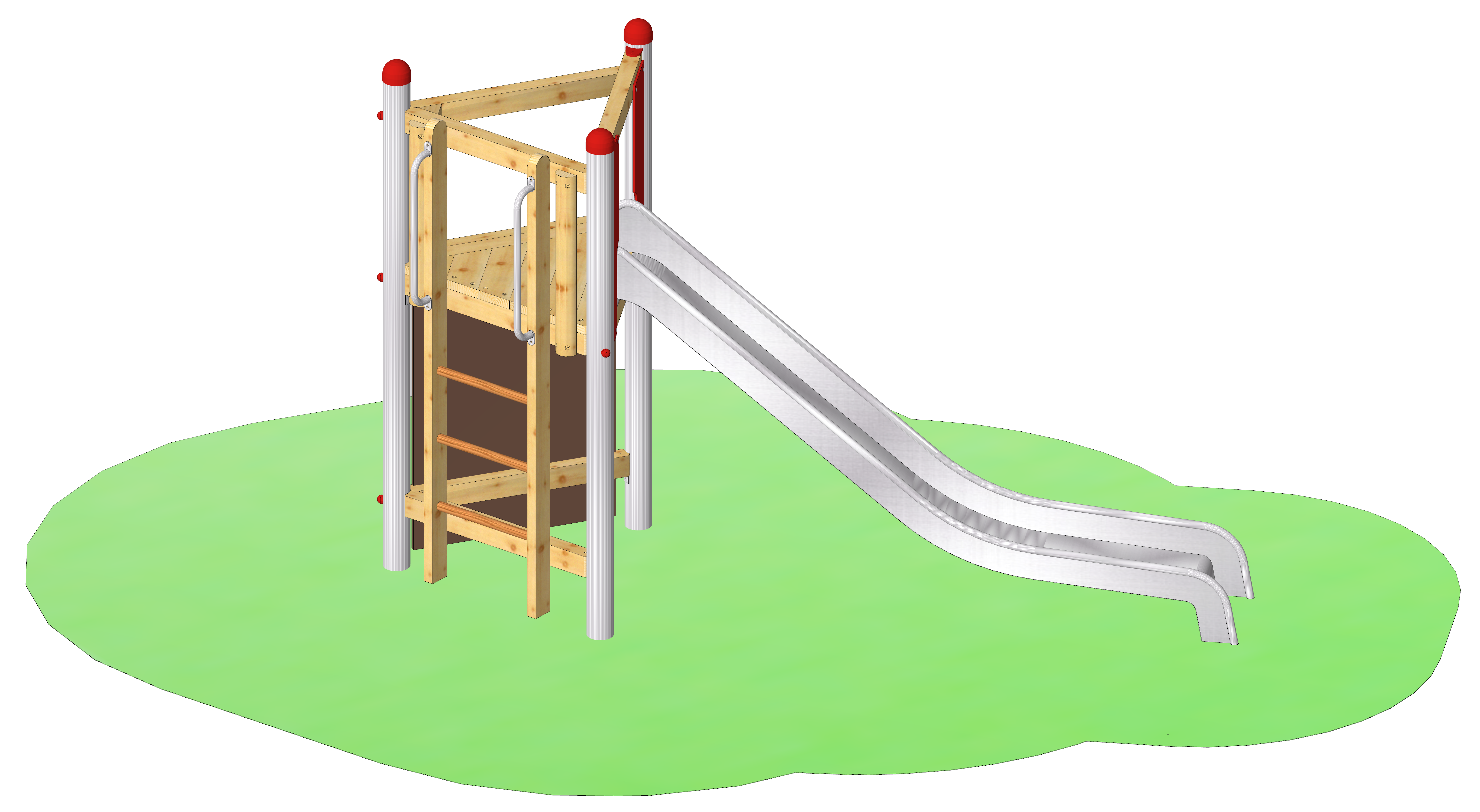 Spielkombination "Rotdrossel 3" mit Edelstahlpfosten