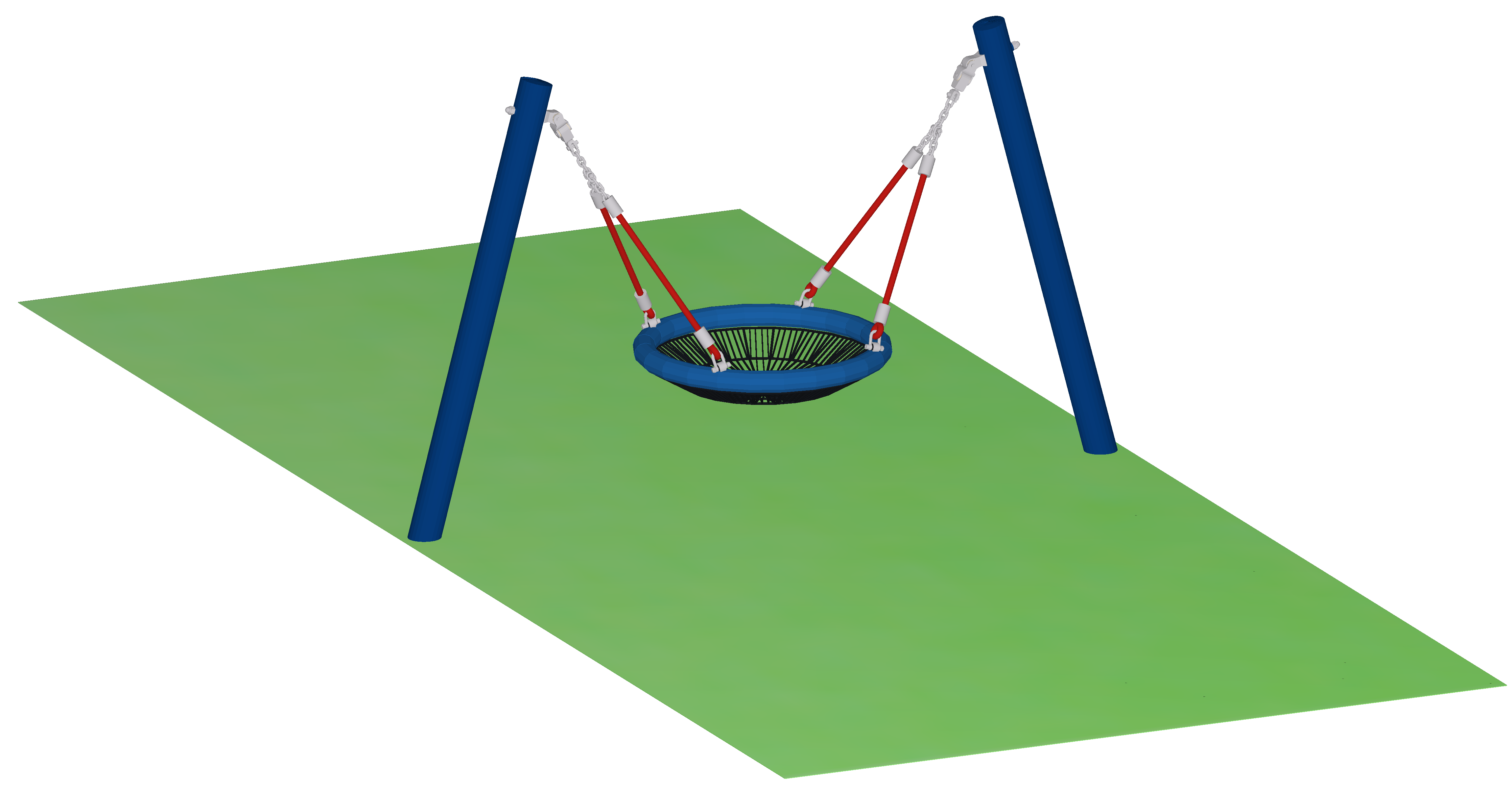 Mini-Nestschaukel, verzinkt und gepulvert Blau