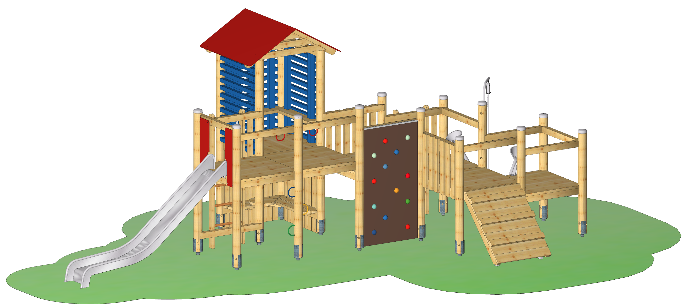 Sandbaustelle "Waldenserstraße" mit Spielangeboten für Sandspiel, Rollenspiel, Bewegungsspiel