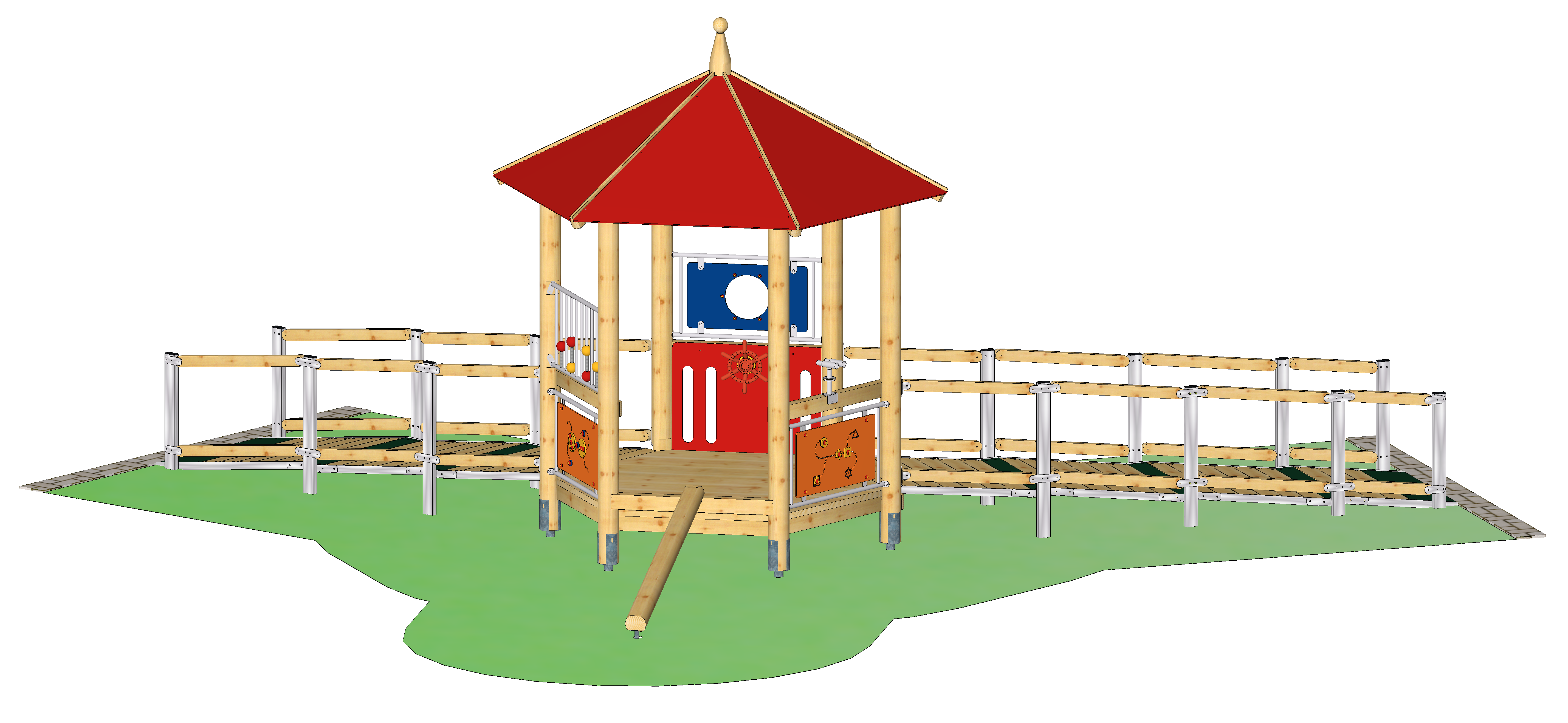 Rollstuhlbefahrbare Spielkombination "Alexander"