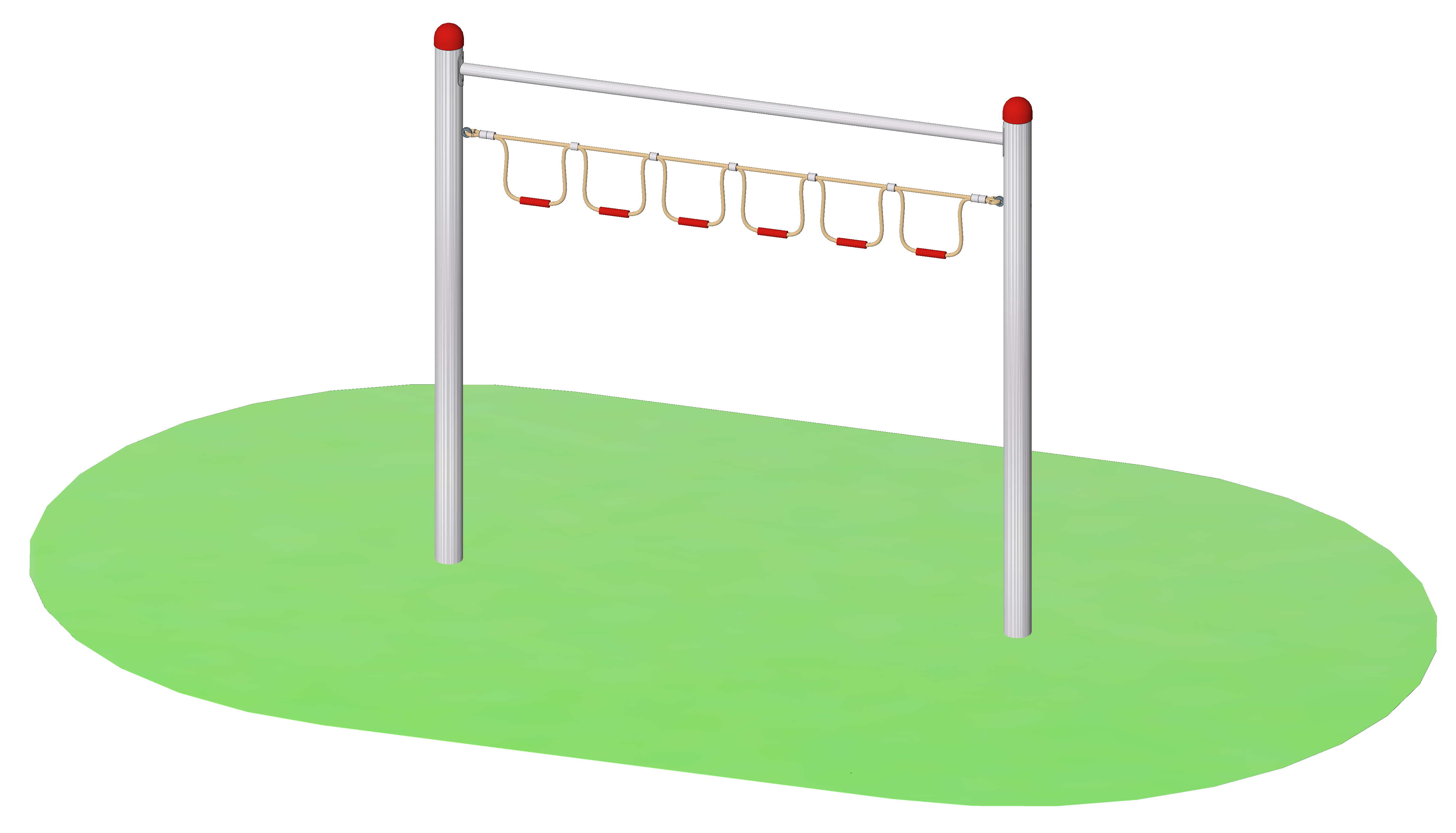 Seilparcours "Hangelschlaufen" mit Edelstahlpfosten