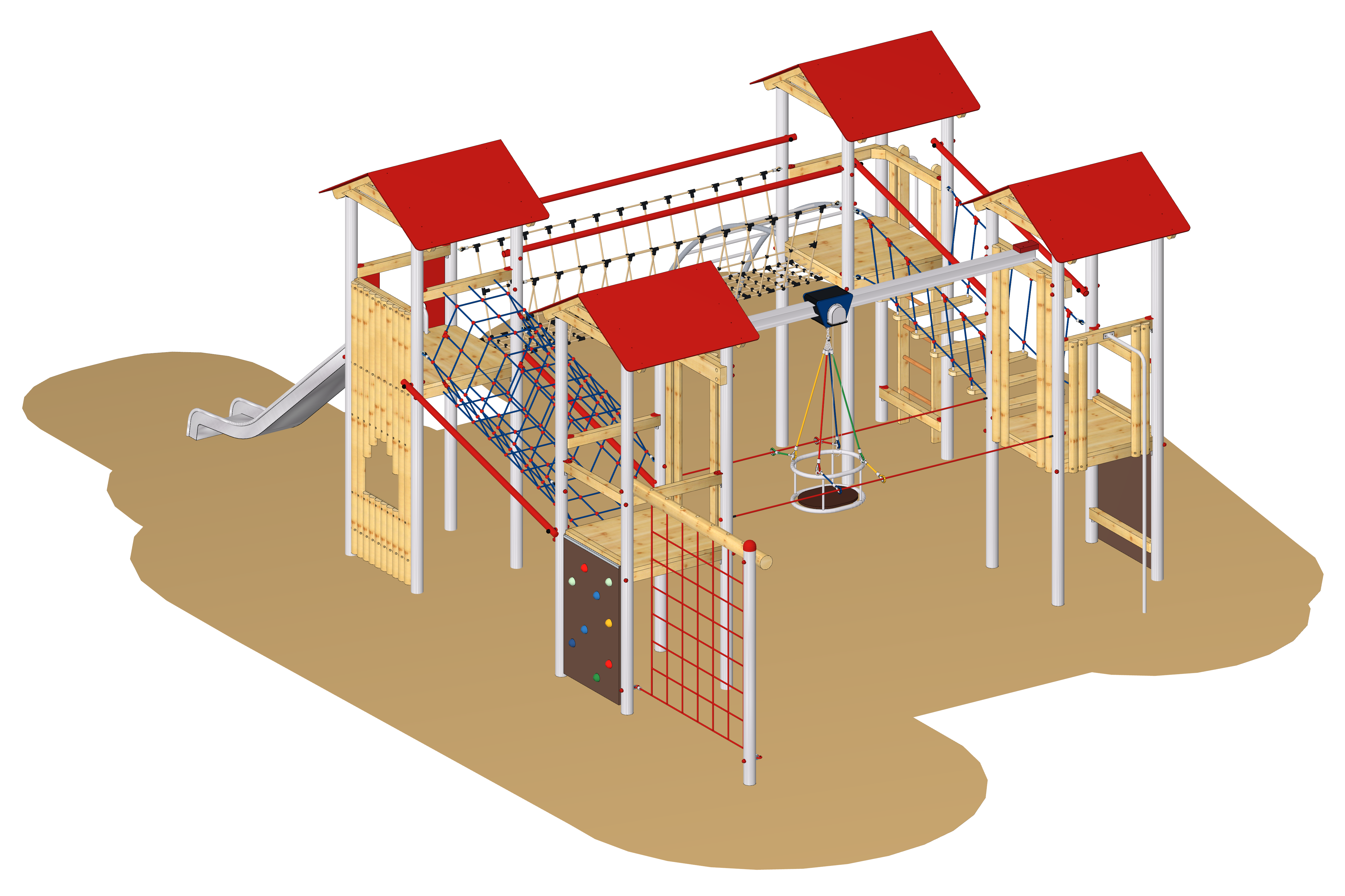 Spielkombination "Im Röhrle" mit Edelstahlpfosten