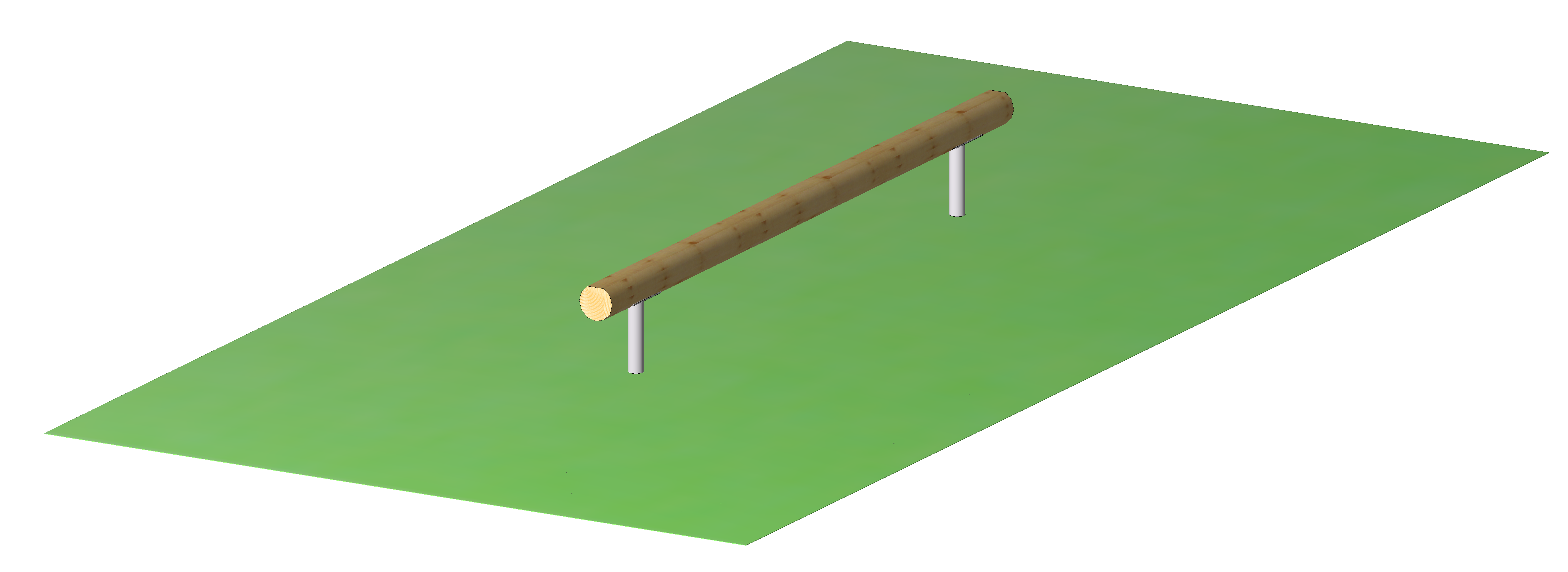 Einer-Balancierbalken auf Metallständern