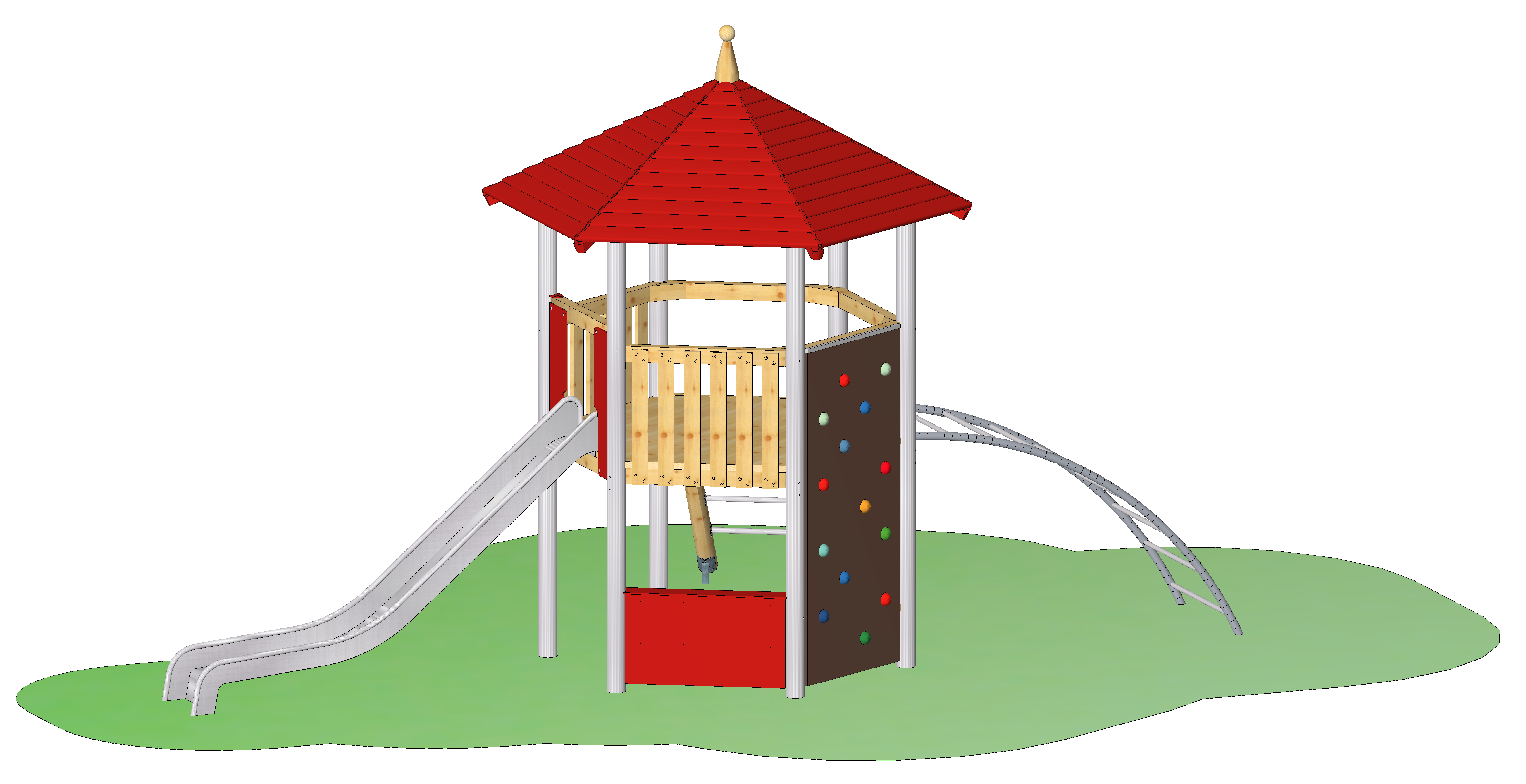 Spielkombination "Schifferstadt" mit Edelstahlpfosten