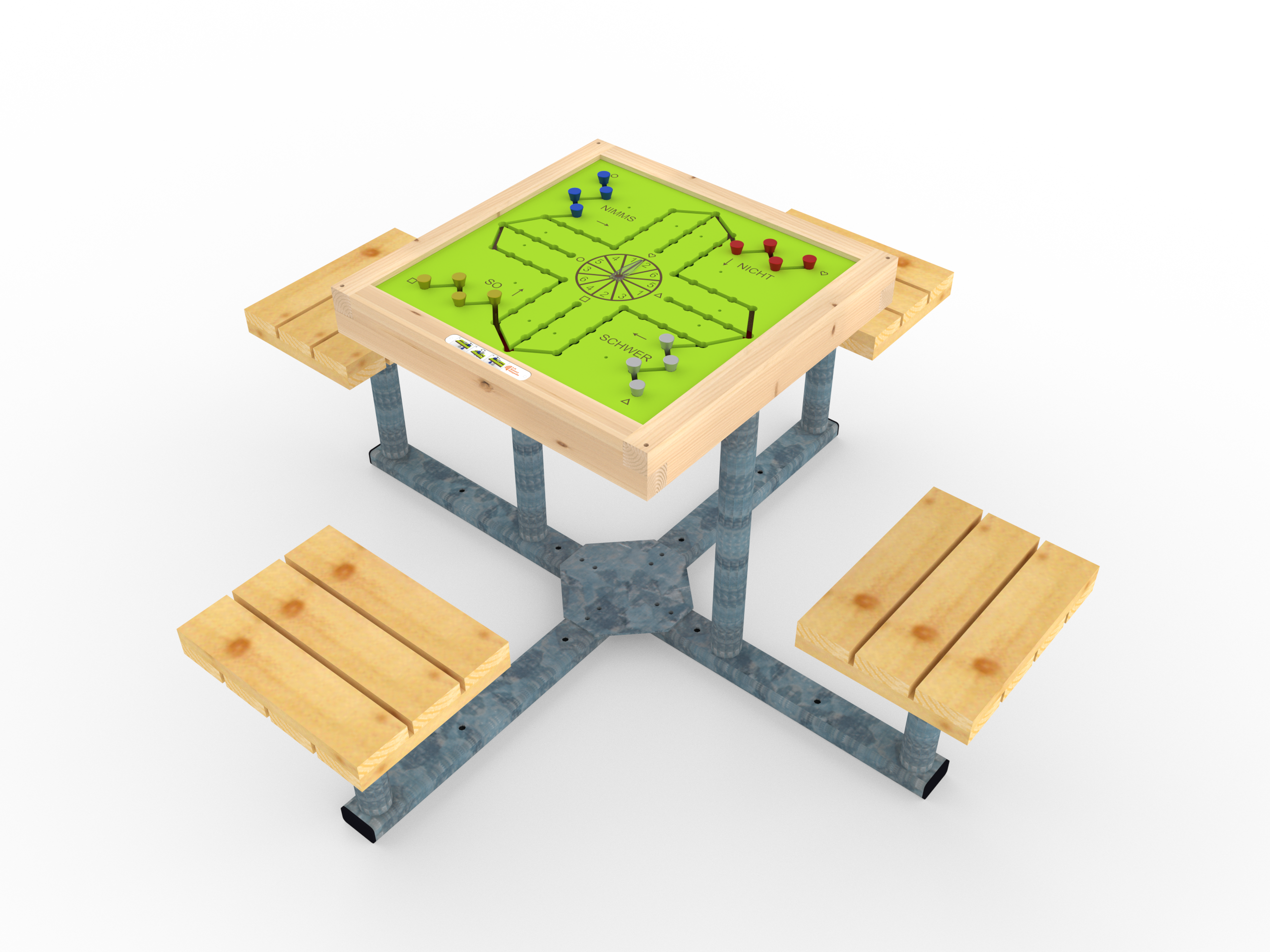 Sitzgruppe 4-Sitzer mit "Nimms nicht so schwer"