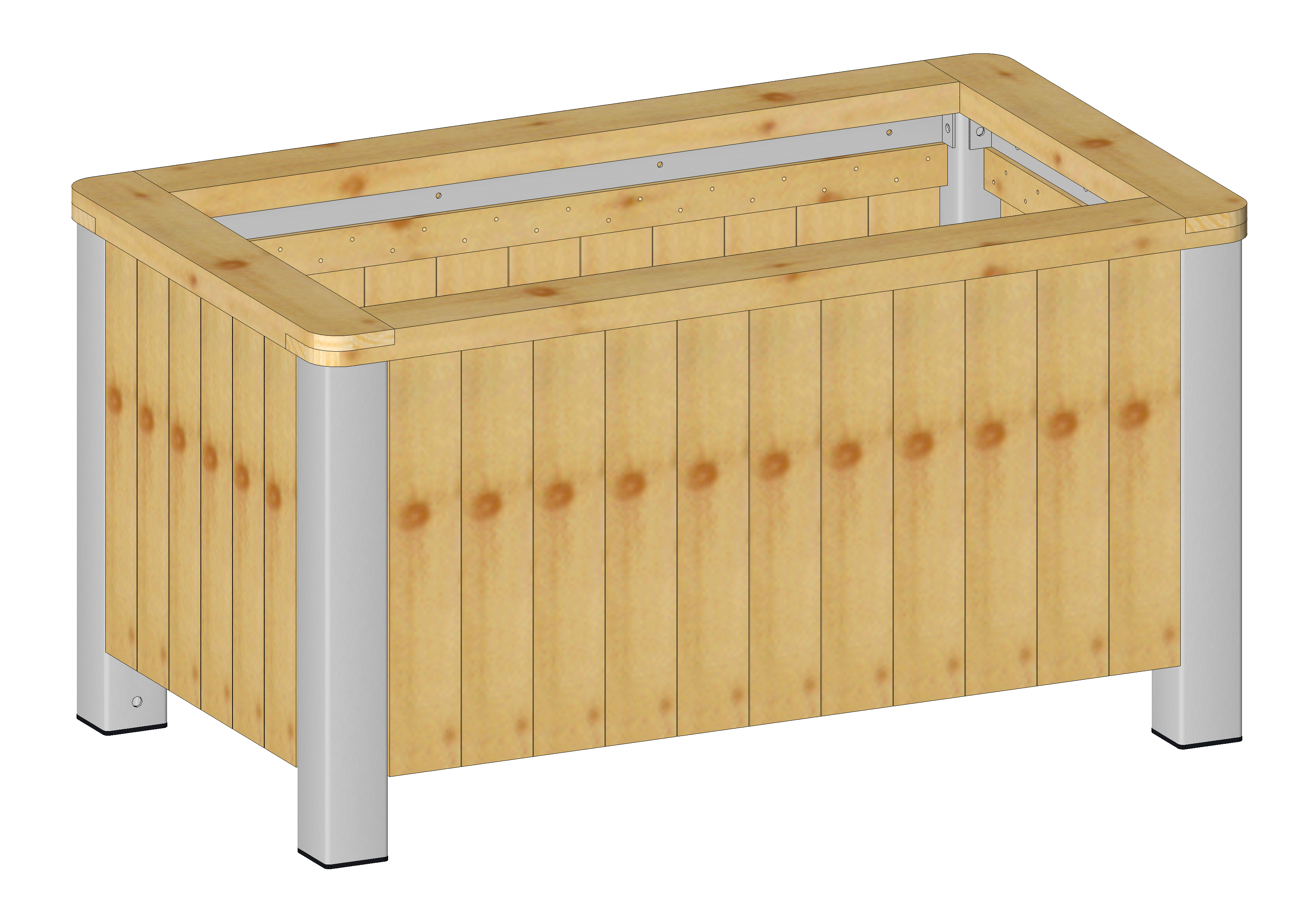 Pflanzcontainer "Botanico" 70 x 120 cm, Höhe 65 cm