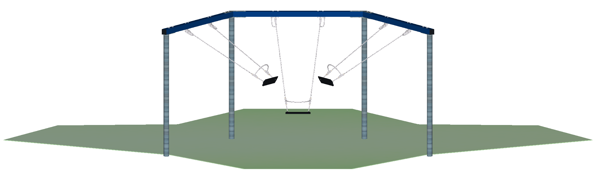 Trapezschaukel, Stahl, verzinkt