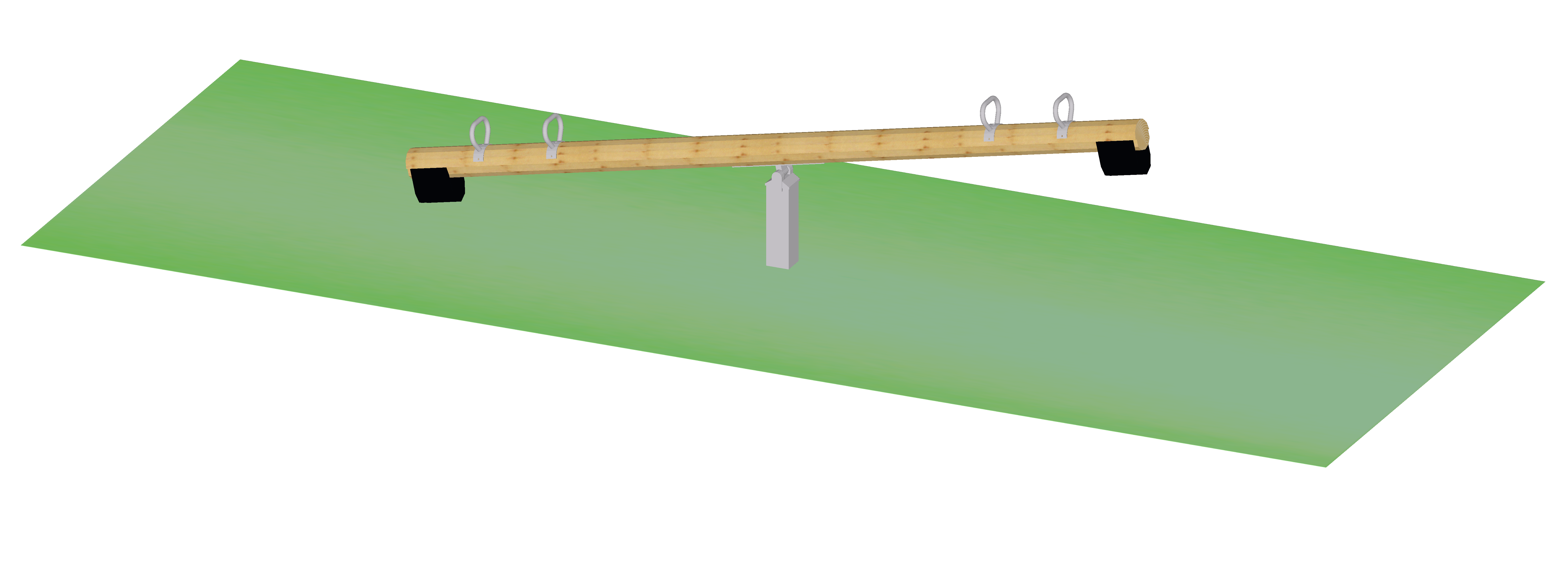 Viersitzerwippe mit Dämpfung- Untergestell feuerverzinkt
