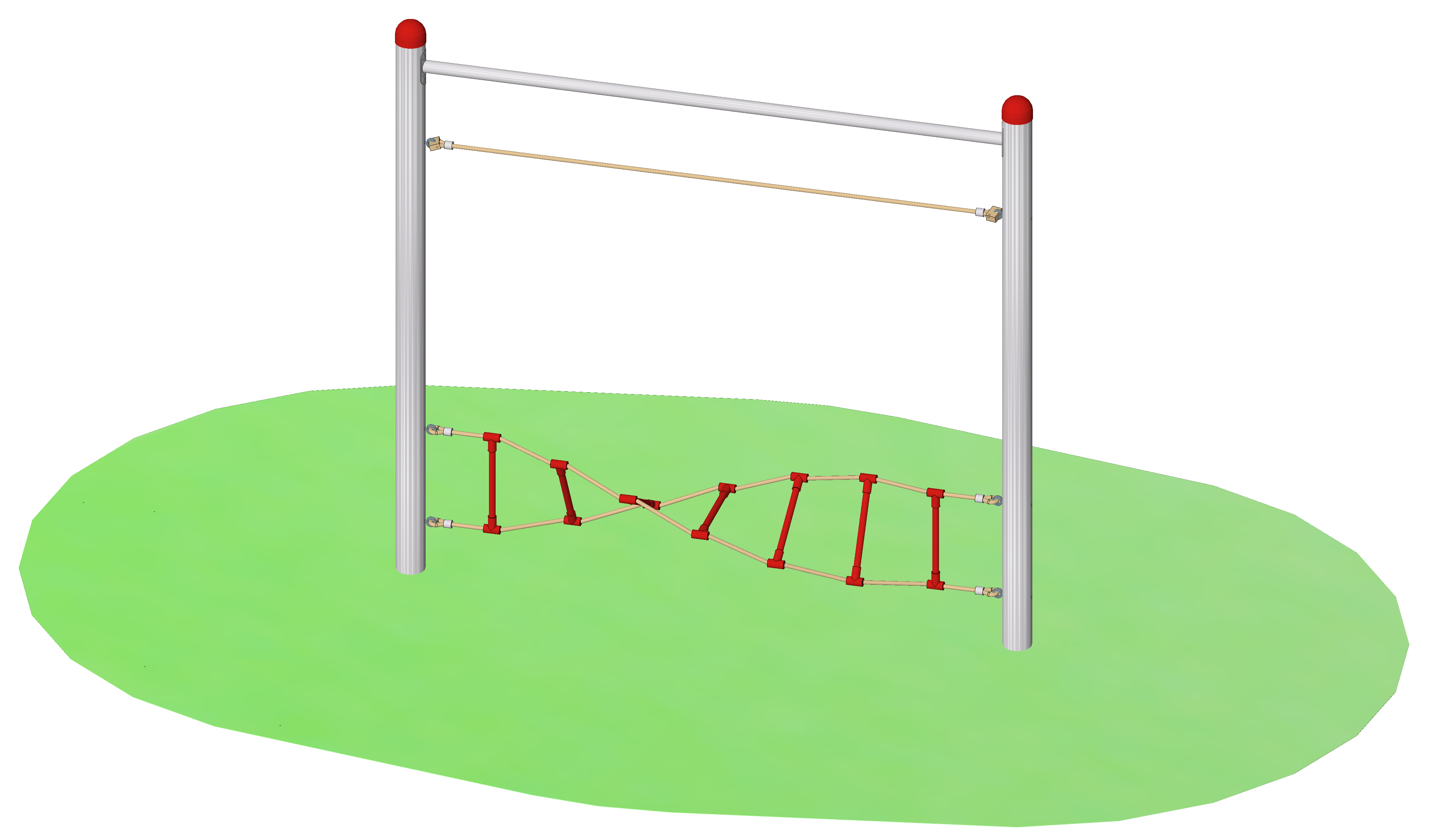 Seilparcours "Spiralleiter" mit Edelstahlpfosten