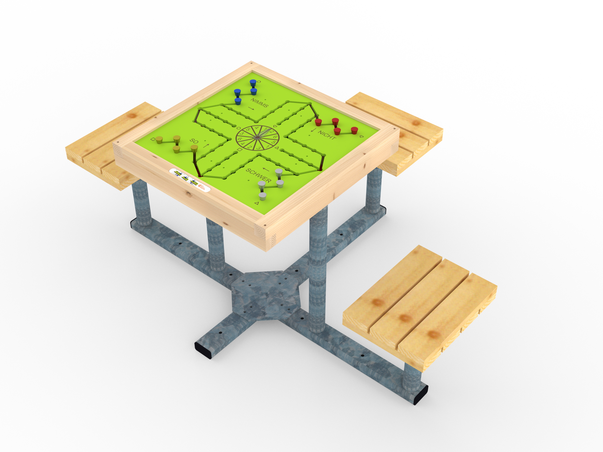 Sitzgruppe 3-Sitzer mit "Nimms nicht so schwer"