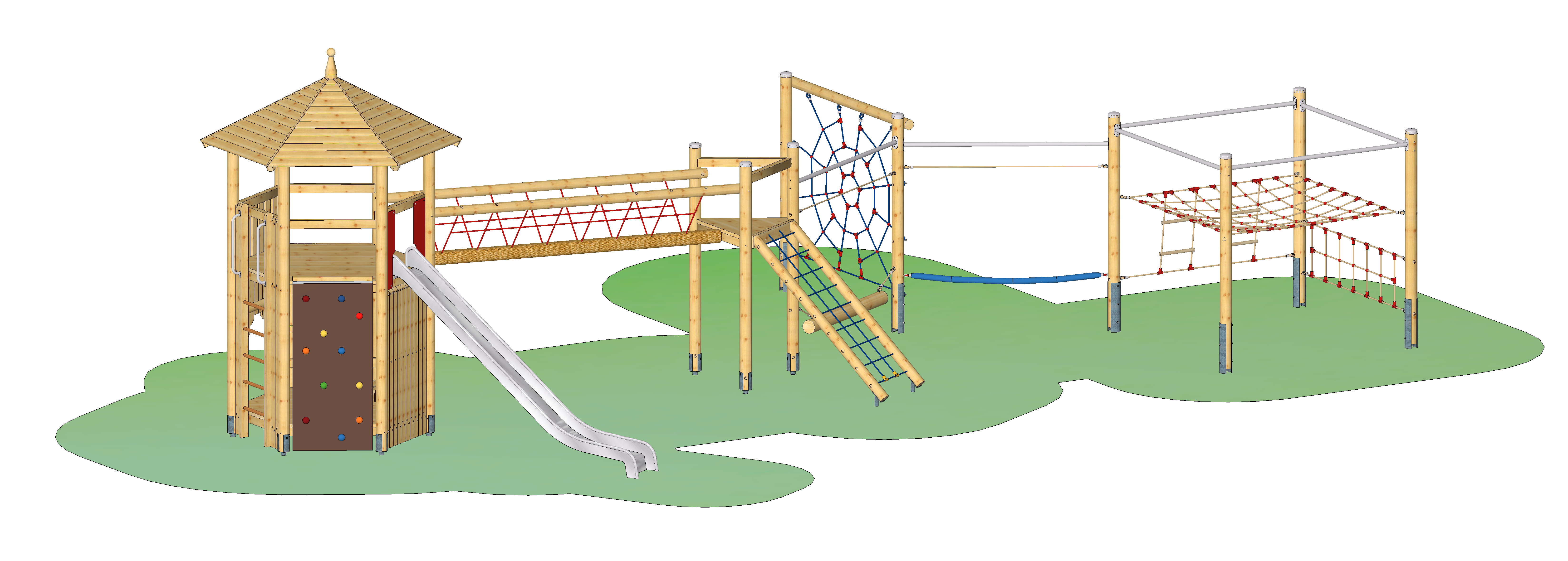 Seilparcours-Spielkombination "Klabundstraße"