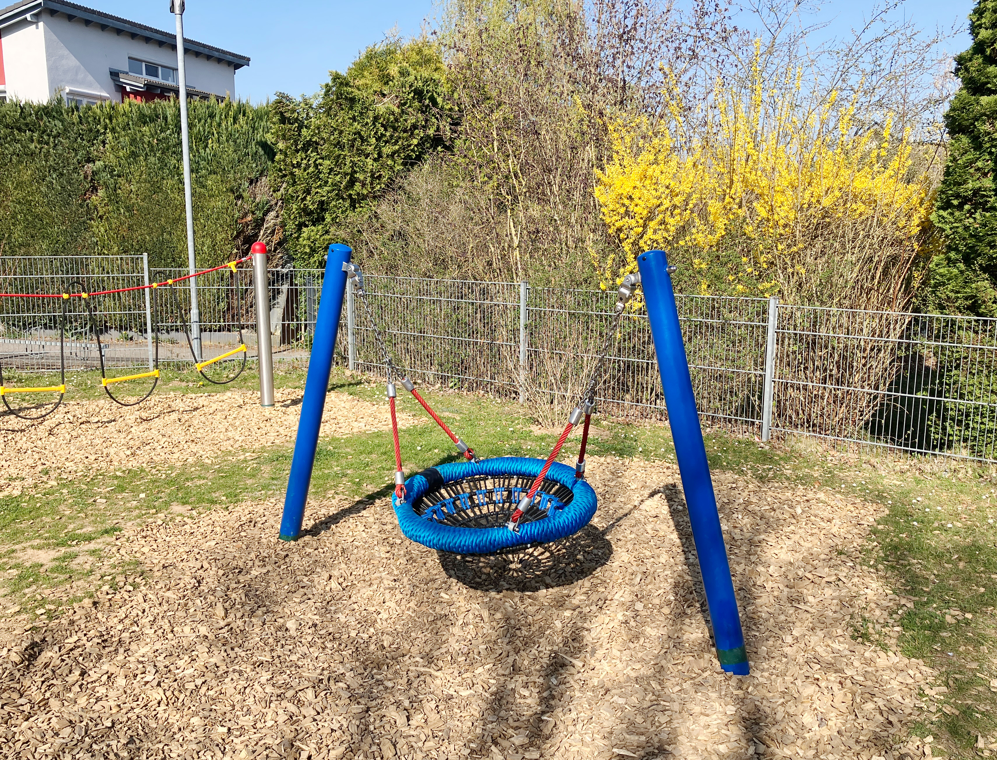 Mini-Nestschaukel, verzinkt und gepulvert Blau