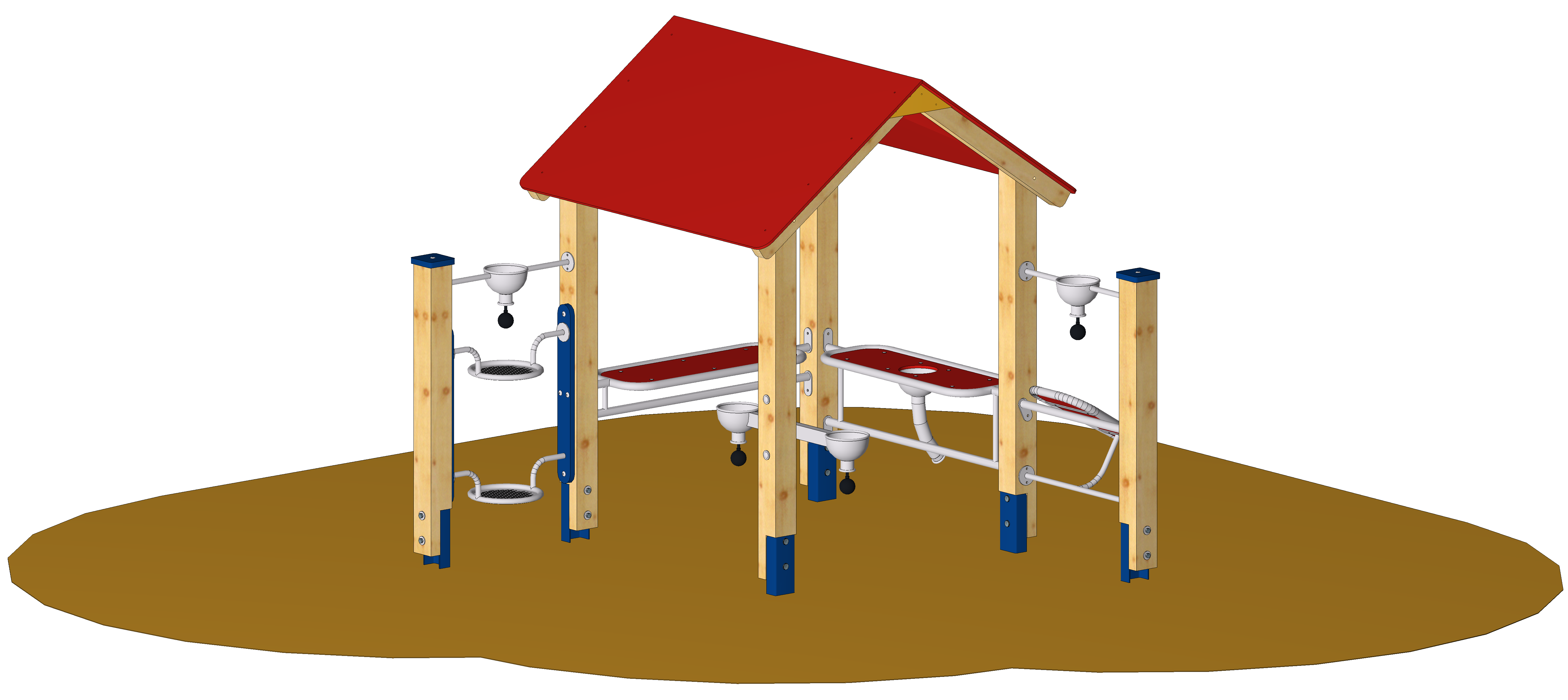 Großes Sandlabor mit Dach