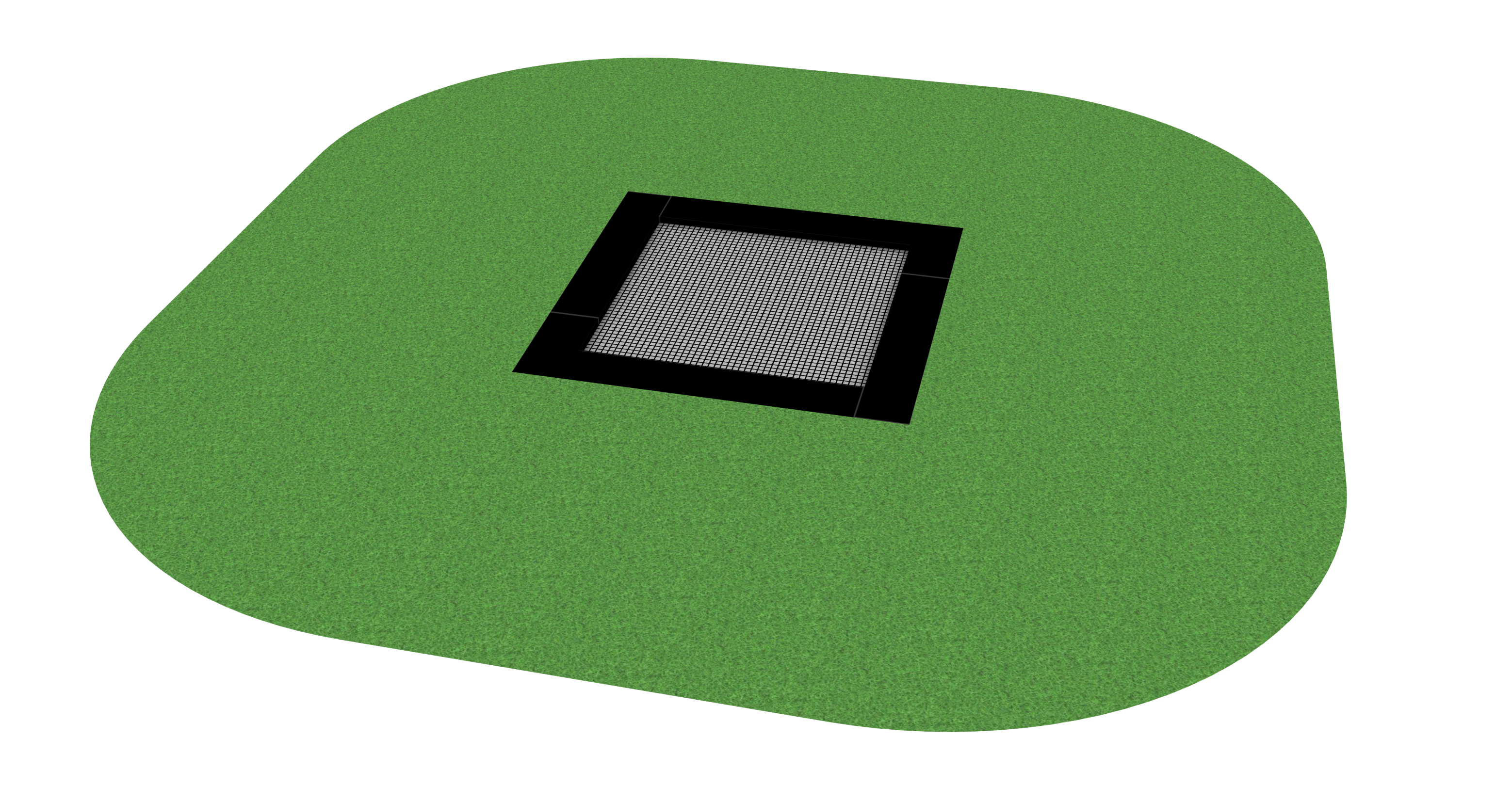 Trampolin Kids Tramp "Playground" 200 x 200 cm, Sprungtuch beschichtet