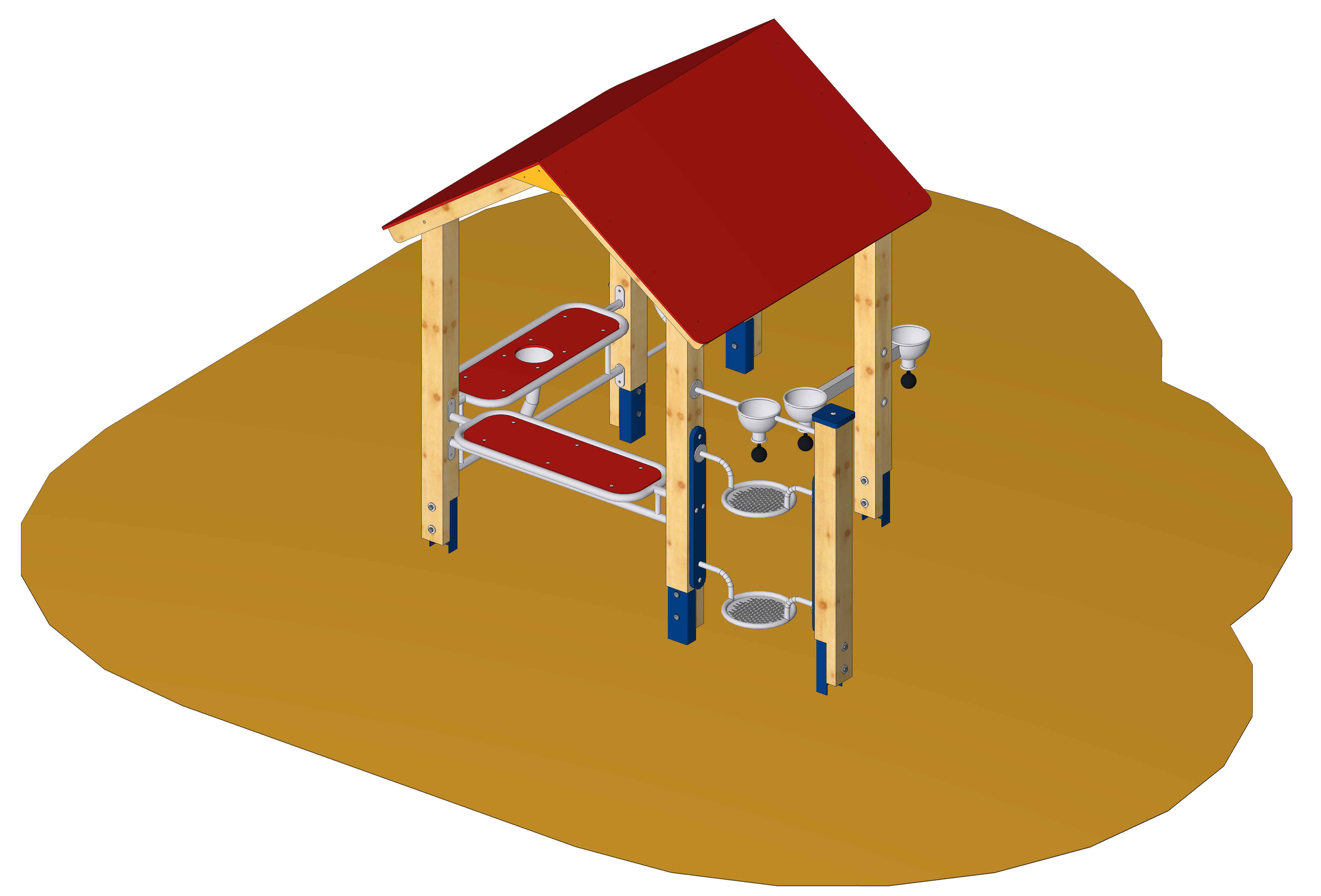 Großes Sandlabor mit Dach