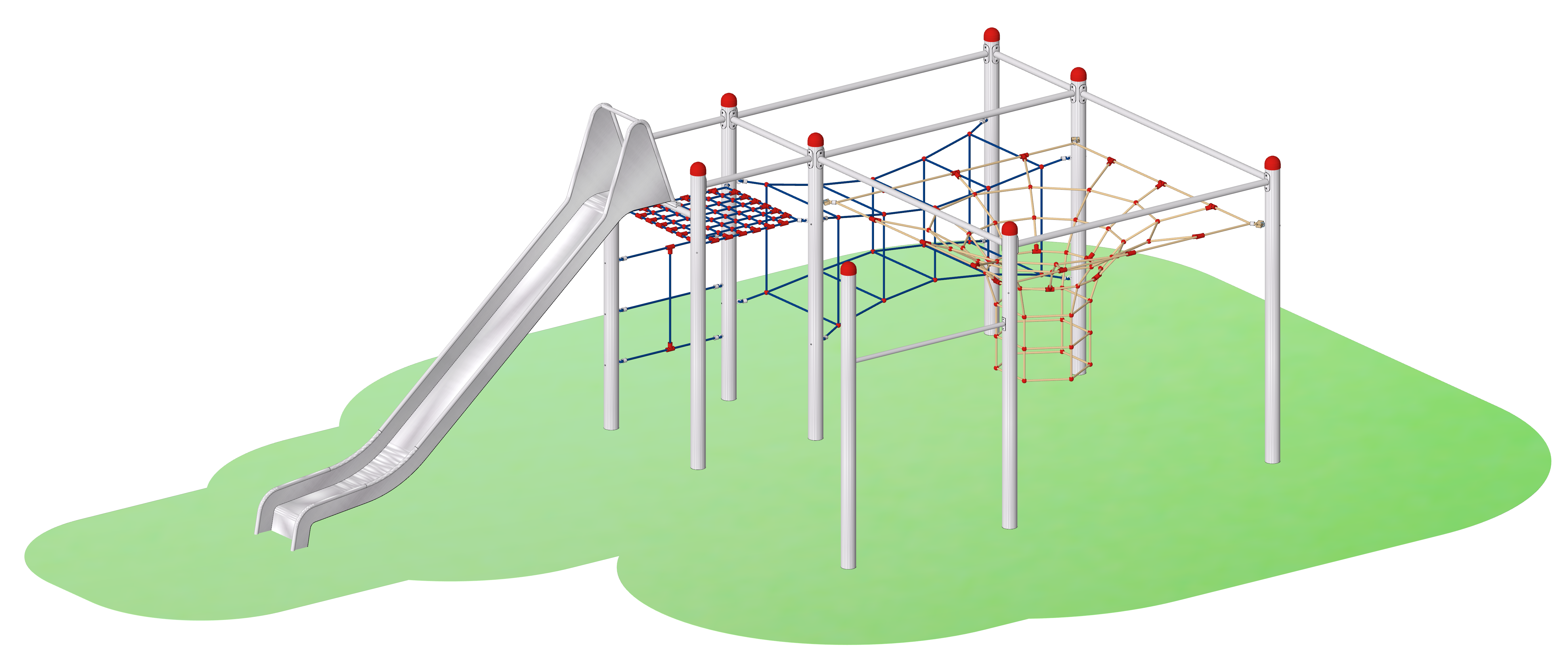 Seilparcours "Kombination 78" - Dachstein mit Edelstahlpfosten