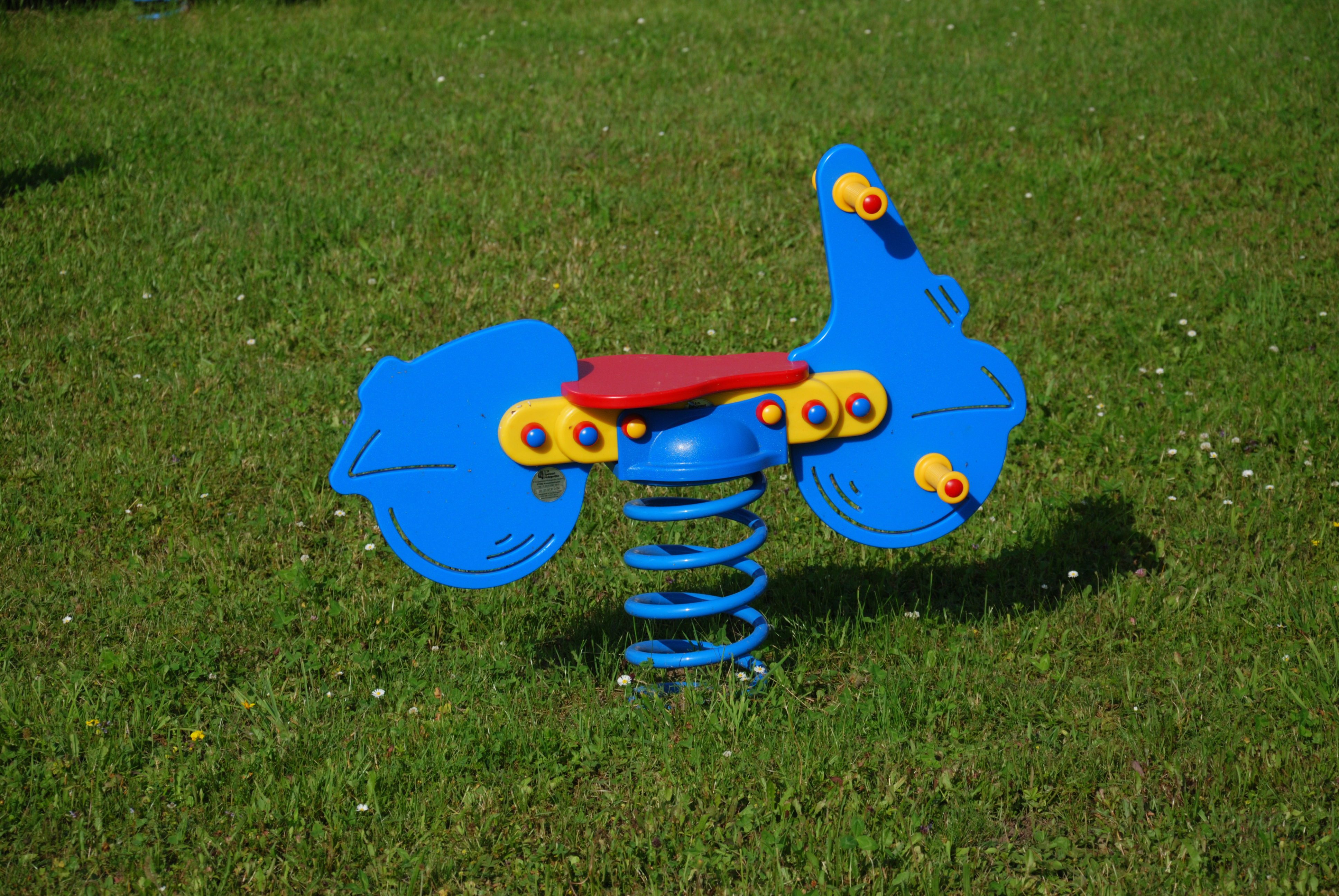 Feder-Motorroller aus PE-Platten, komplett (Oberteil, Feder, Untergestell)