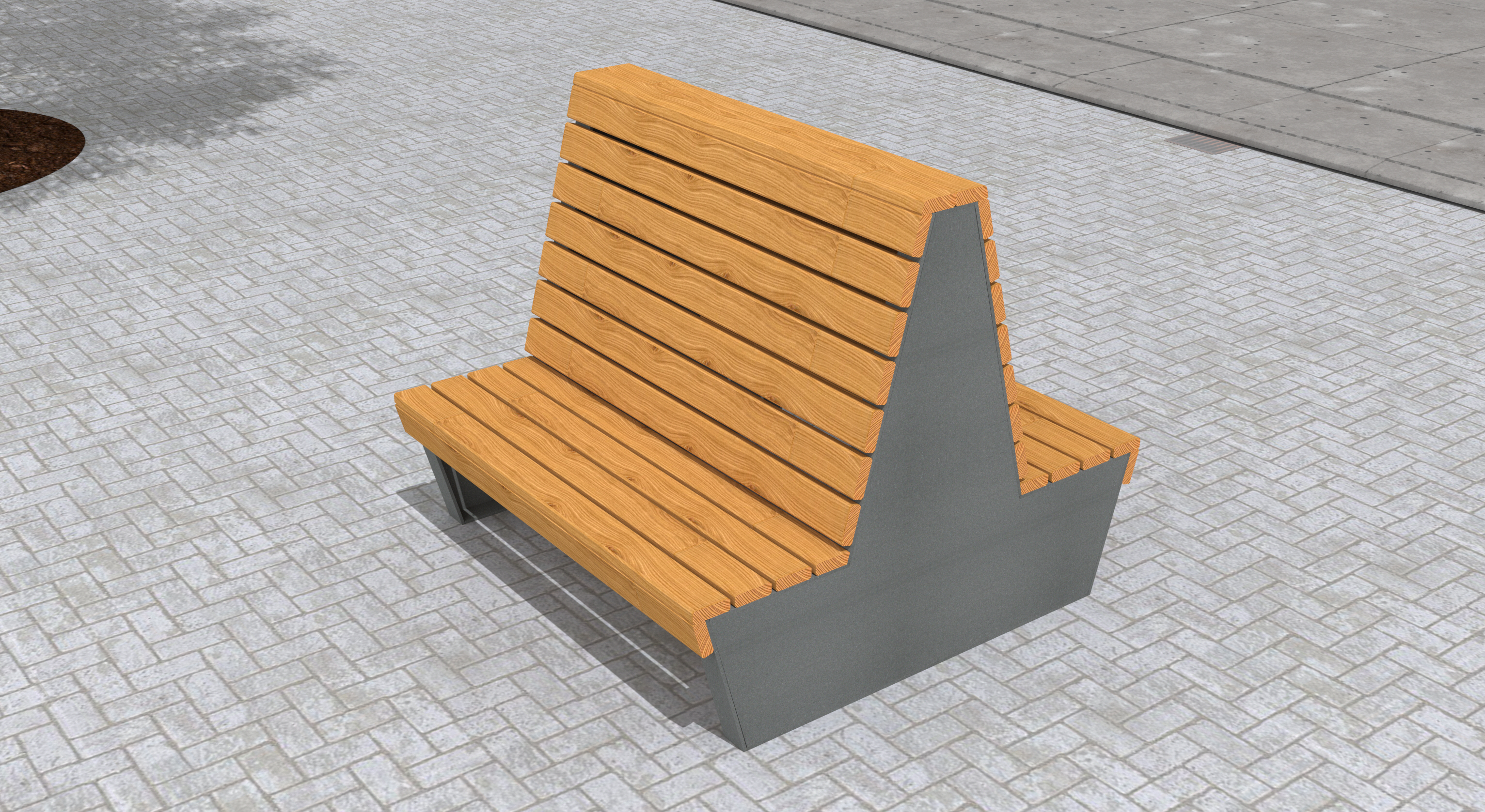 Doppelbank mit Lehne "Holz-klasse!"