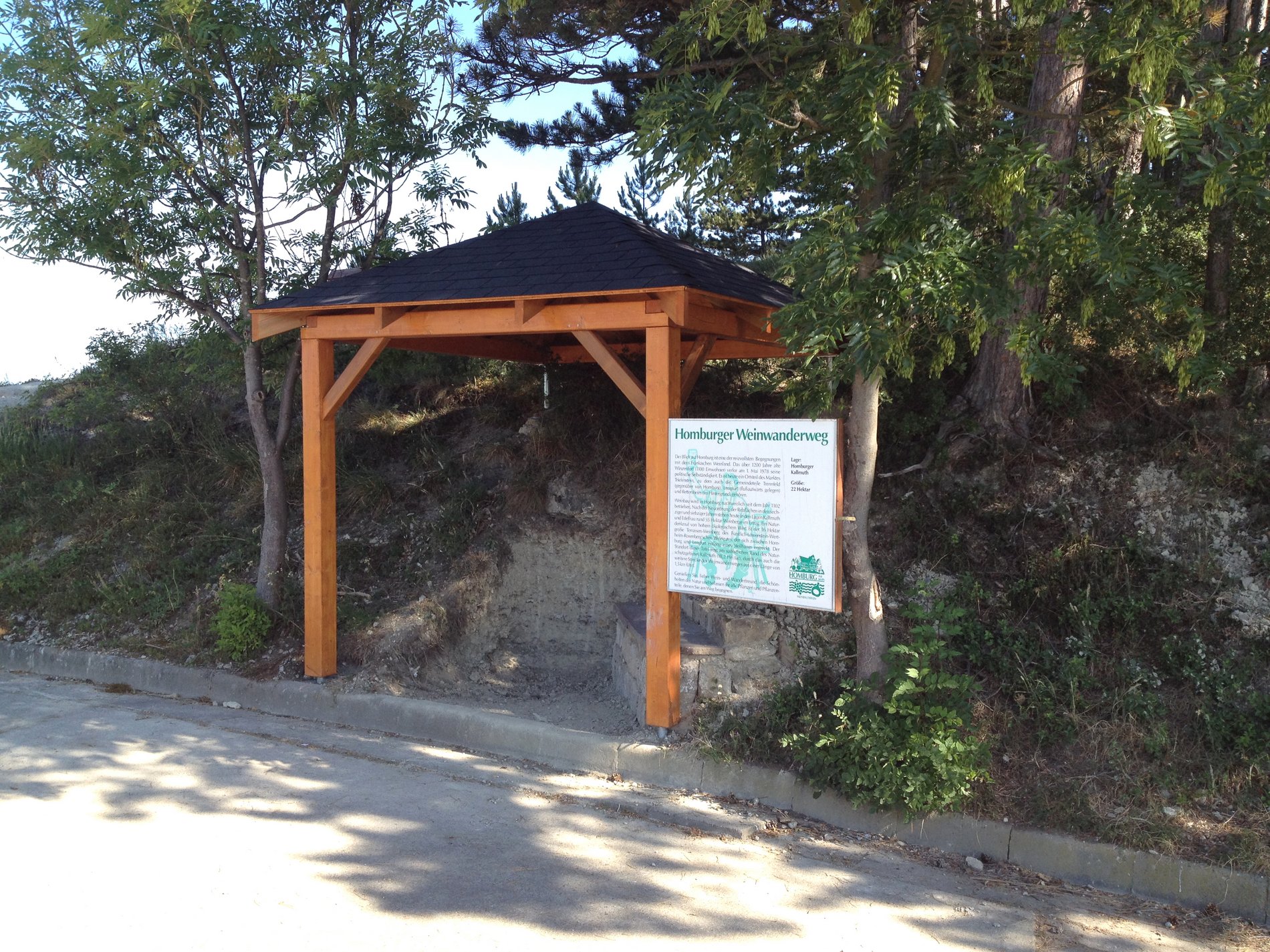 Viereckpavillon 2,6 x 2,6 m - Einsatzbeispiel Geotop