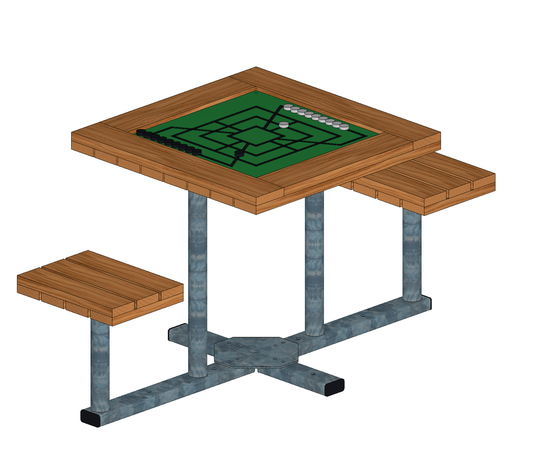 Sitzgruppe 2-Sitzer "Spieltisch" integrativ, ohne Spielbrett (dieses wird separat bestellt)