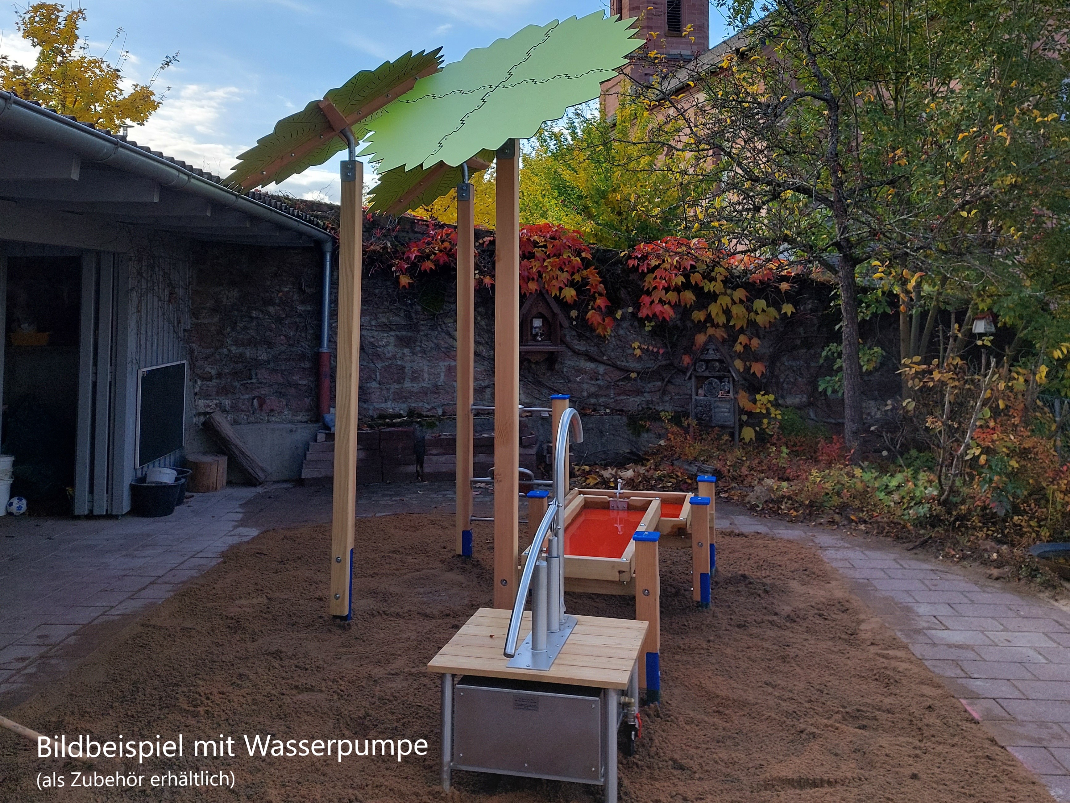 Matschlabor "Pfinztal" mit Beschattung und zusätzlicher Wasserpumpe