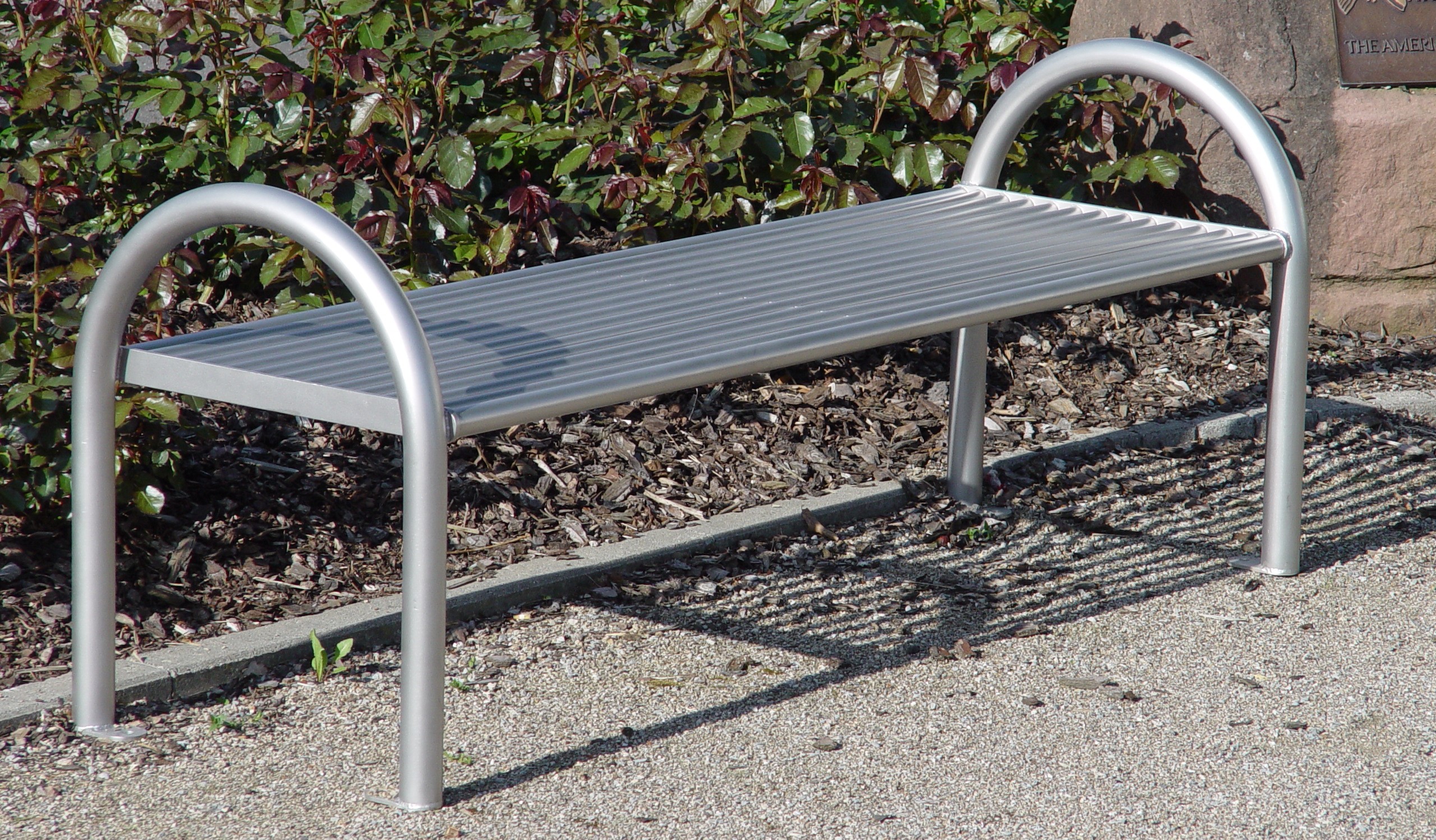 Bank "Tauber" ohne Lehne, aus Edelstahl