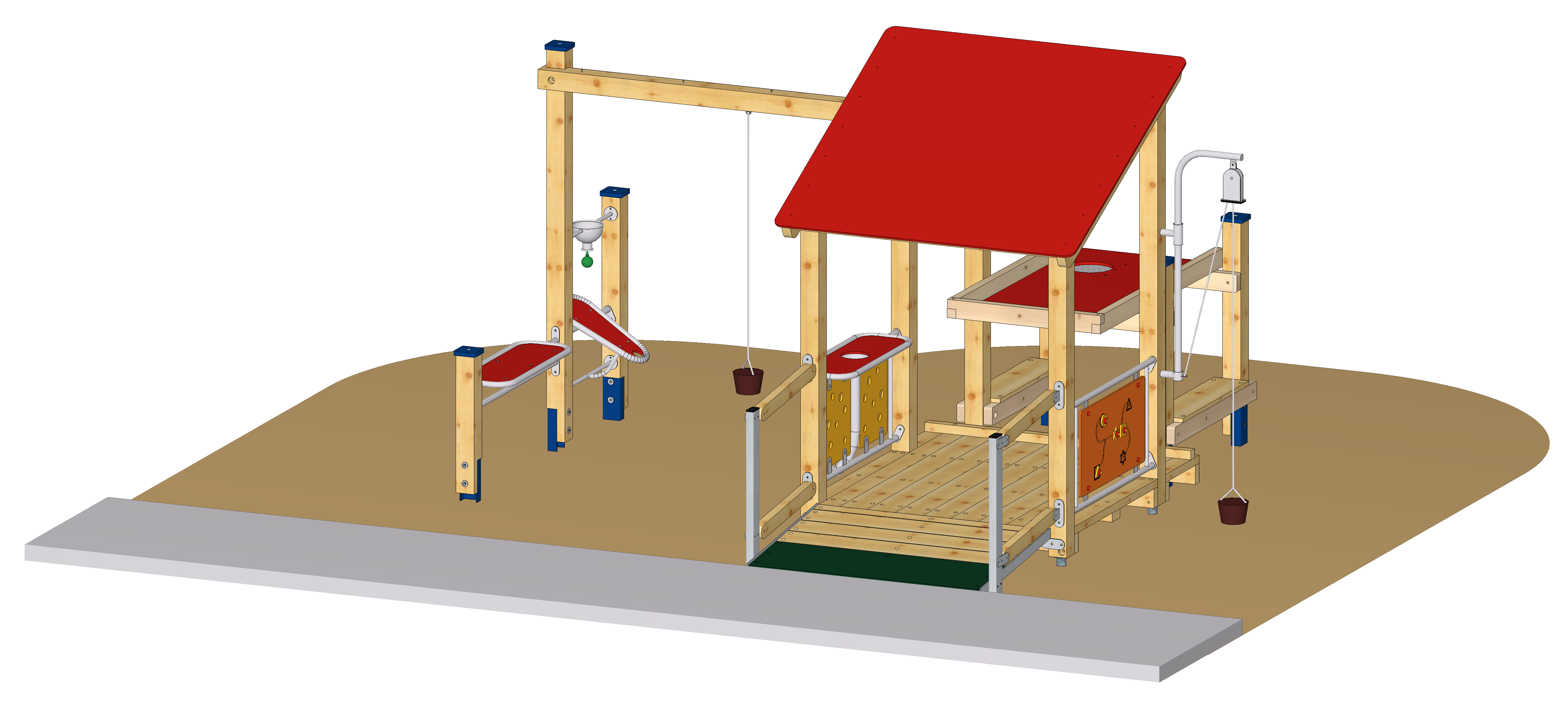 Rollstuhlbefahrbares Sandlabor "Erlenweg"