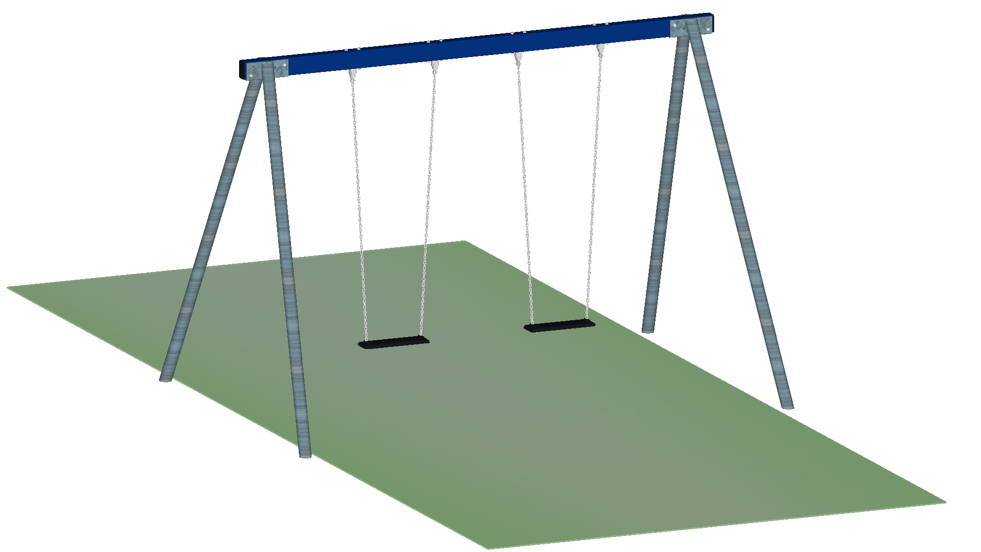 2-Sitzer-Schaukel, Stahl, verzinkt