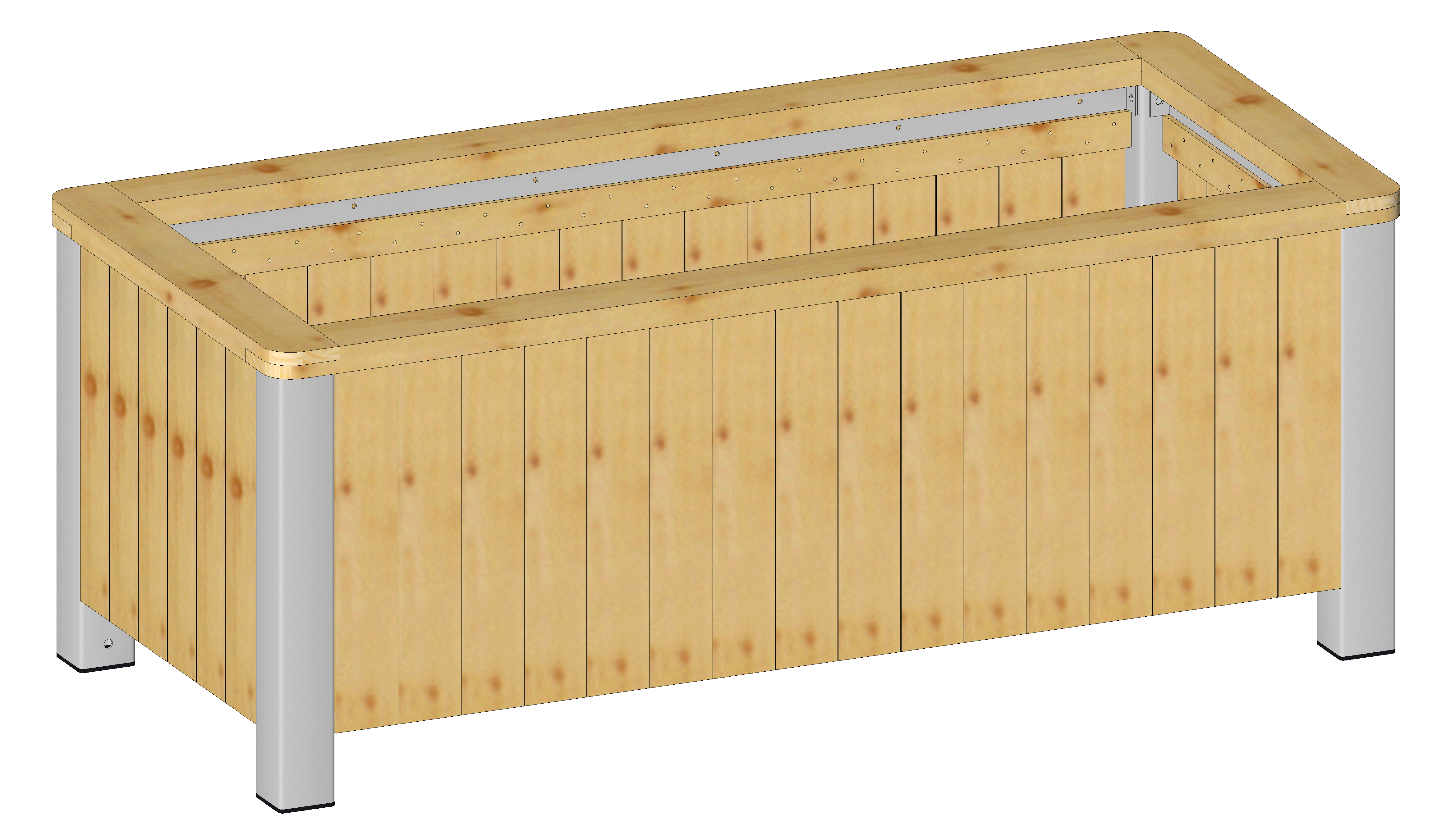 Pflanzcontainer "Botanico" 70 x 163 cm, Höhe 65 cm