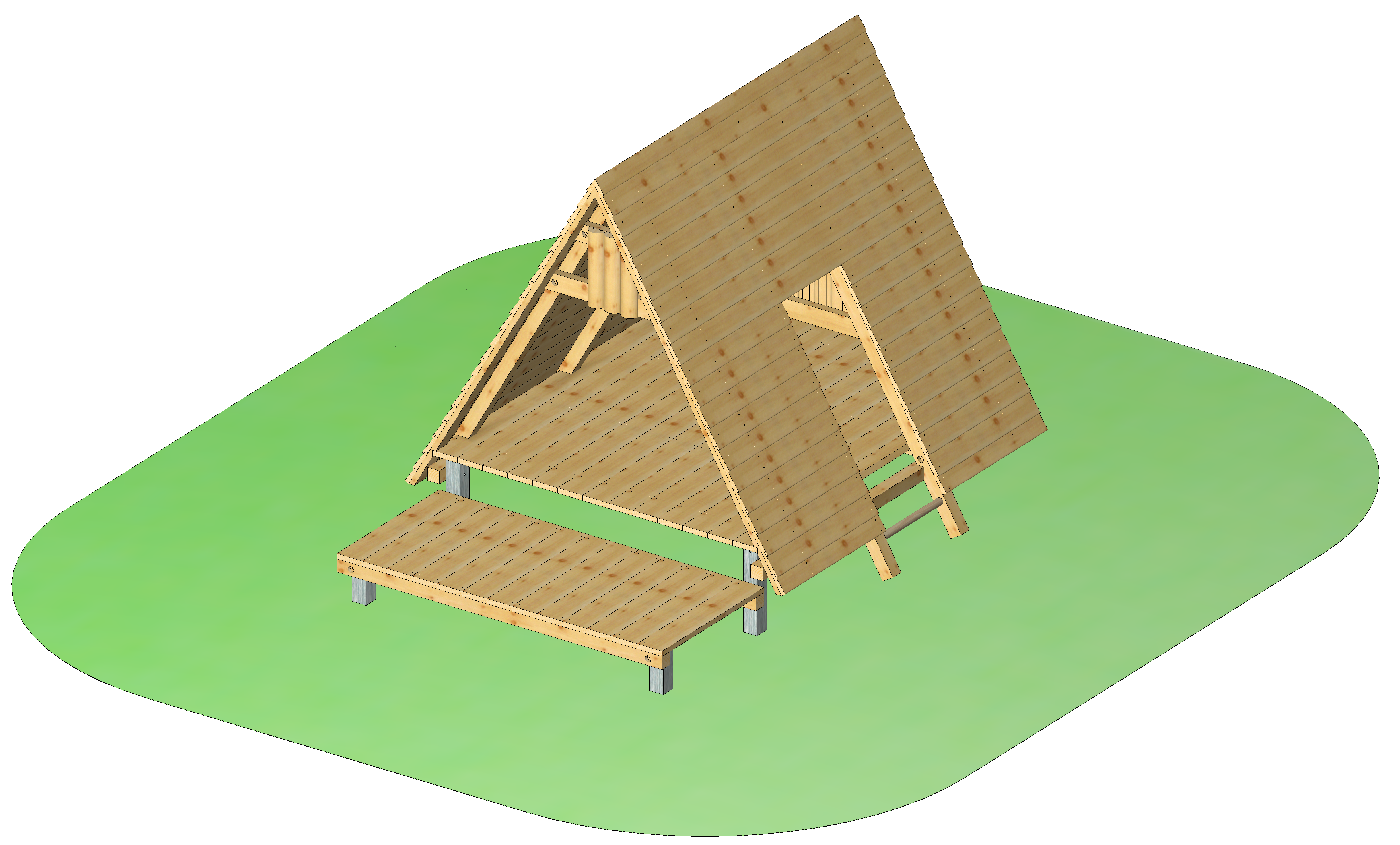 Spessarthaus mit Veranda und seitlichem Einstieg