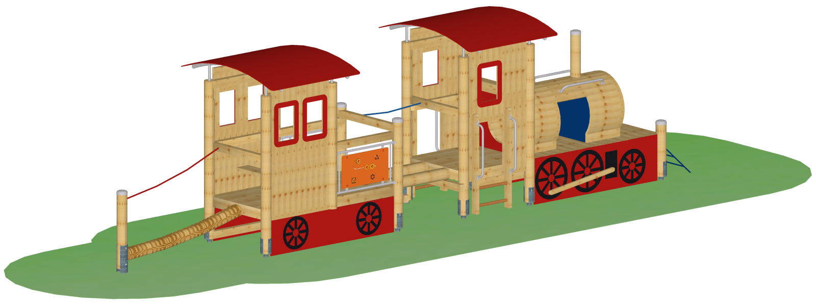 Lokomotive mit Waggon