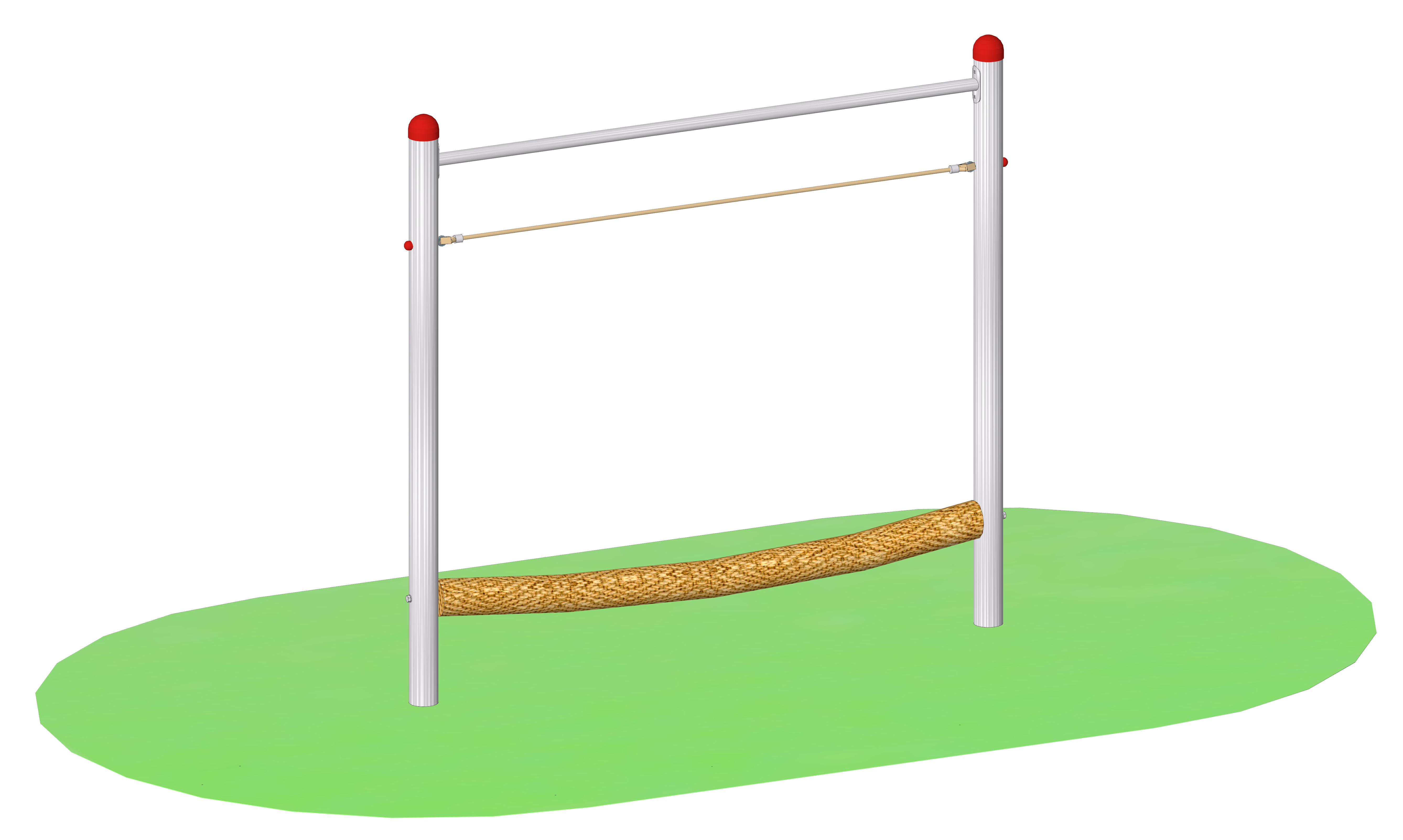 Seilparcours "Balanciertau" mit Edelstahlpfosten