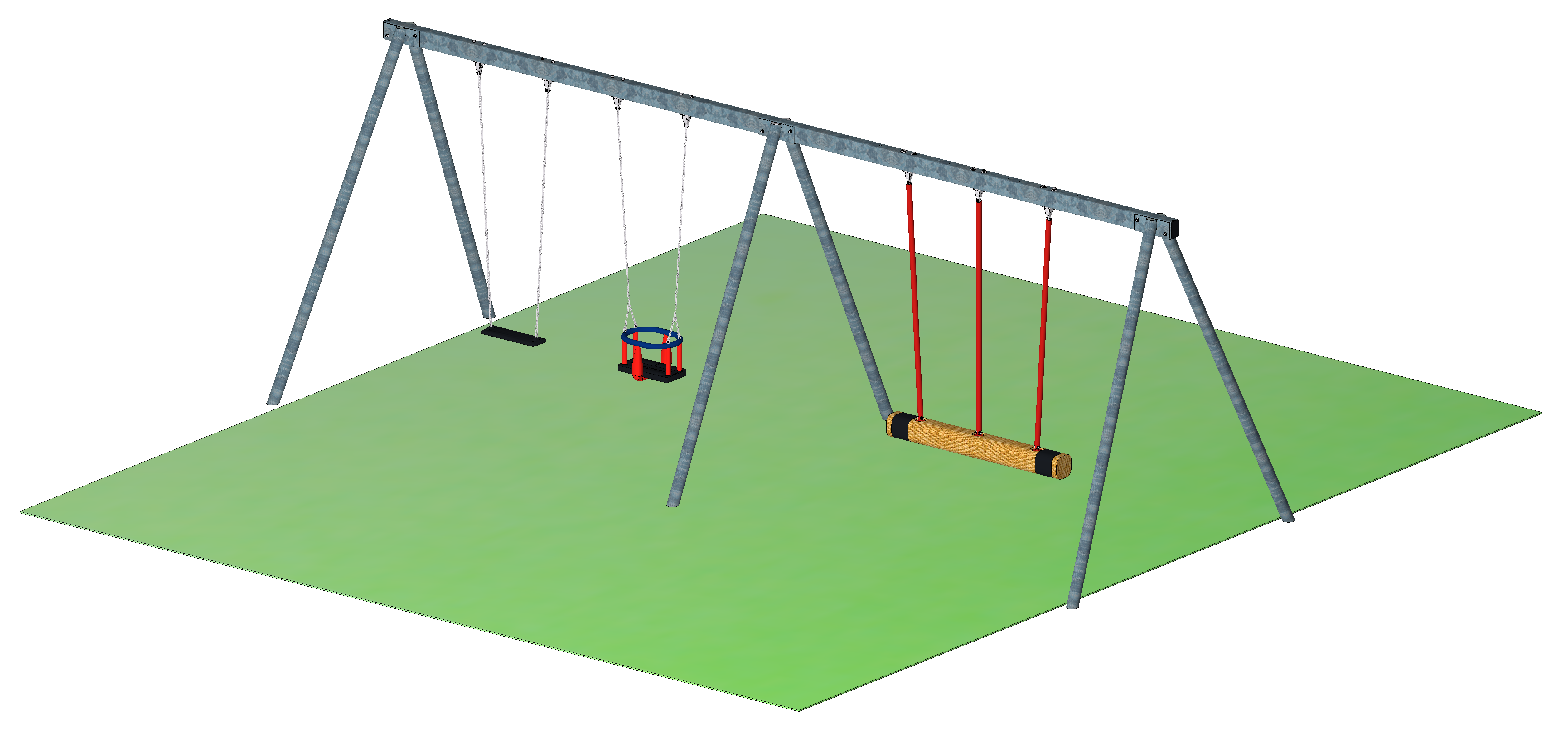 Schaukelkombination Stahl, verz., Tibet/KK/Standard