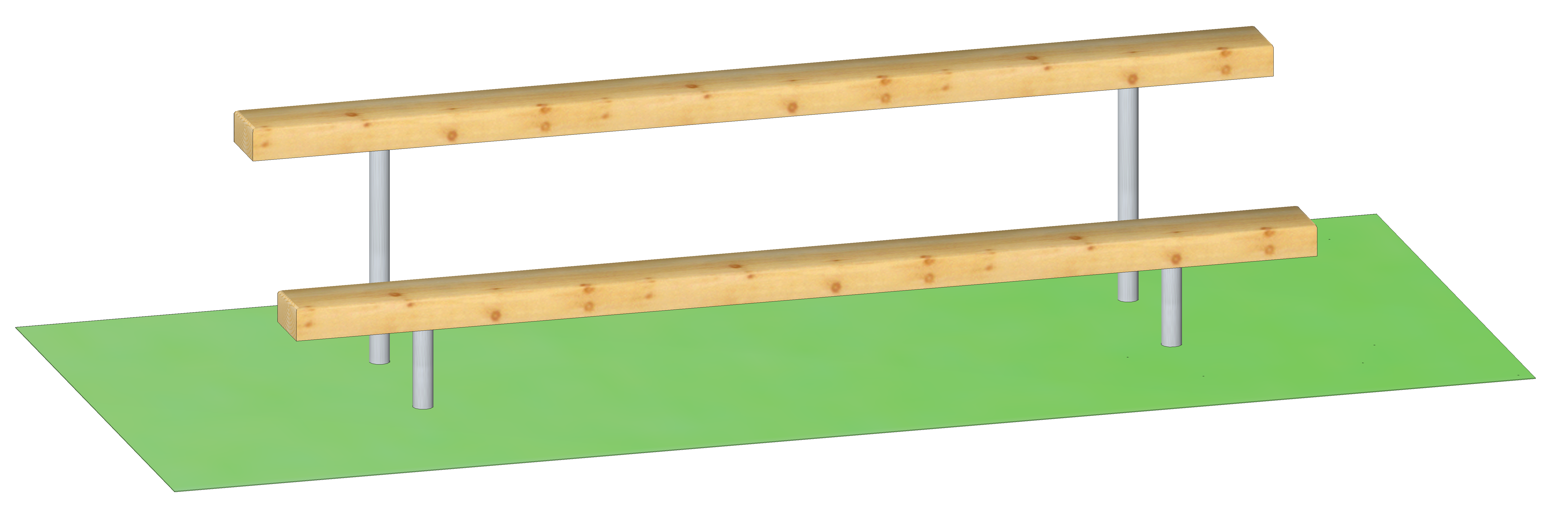 Jugendbank, Untergestell/Standpfosten feuerverzinkt