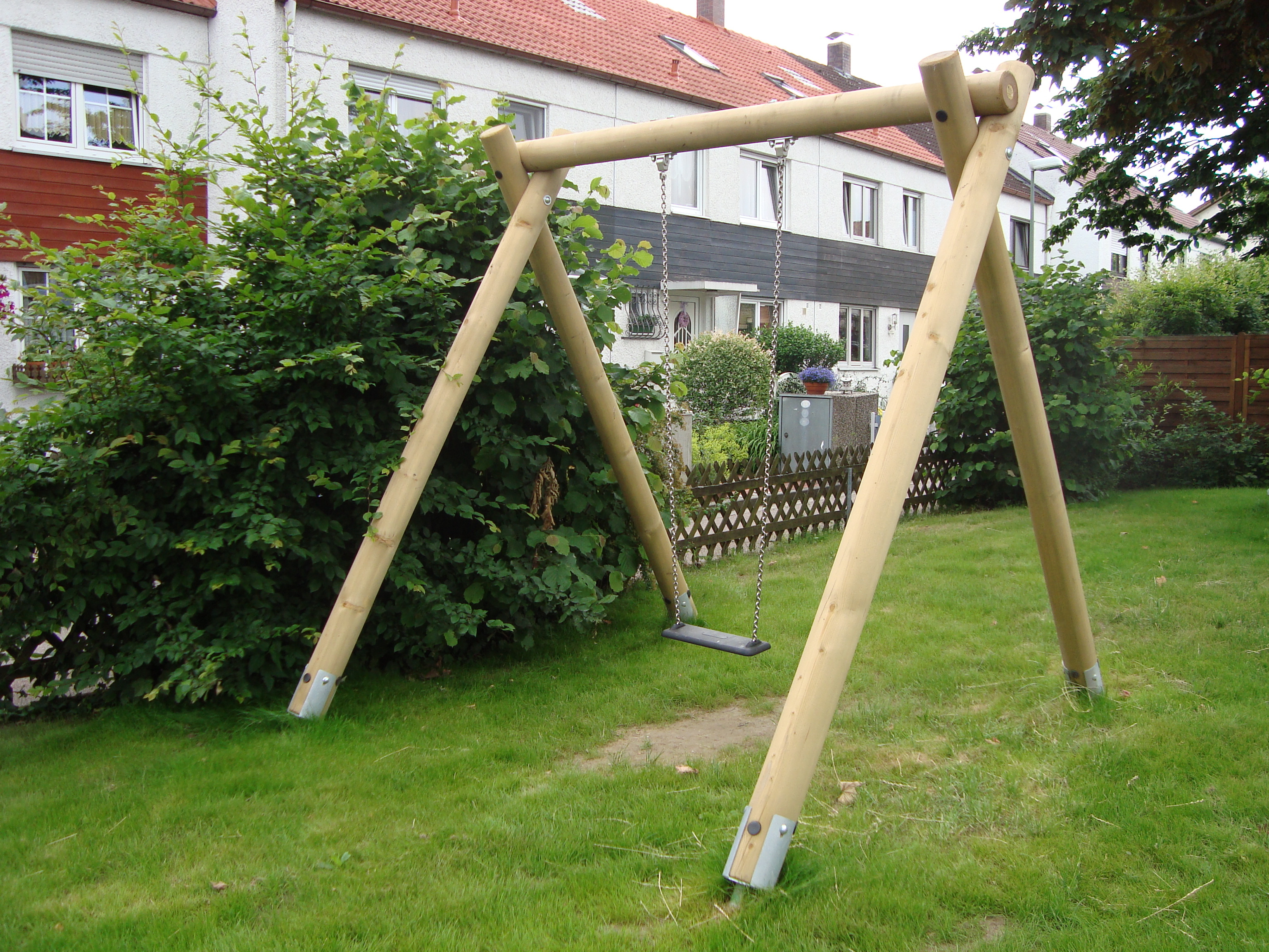 1-Sitzer-Schaukel, Rundholz