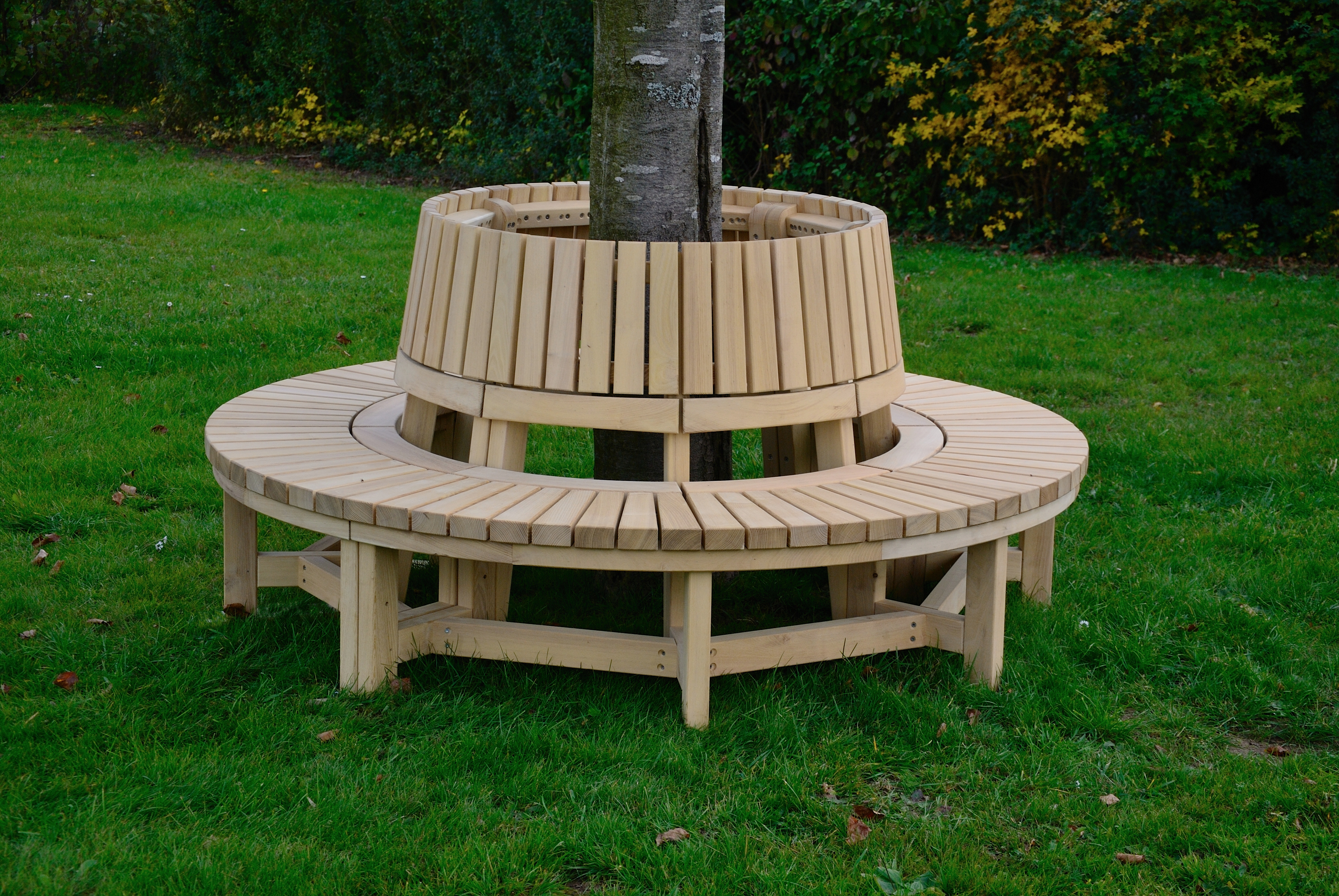 Baumbank mit Lehne Robinienholz -  130 x 240 cm