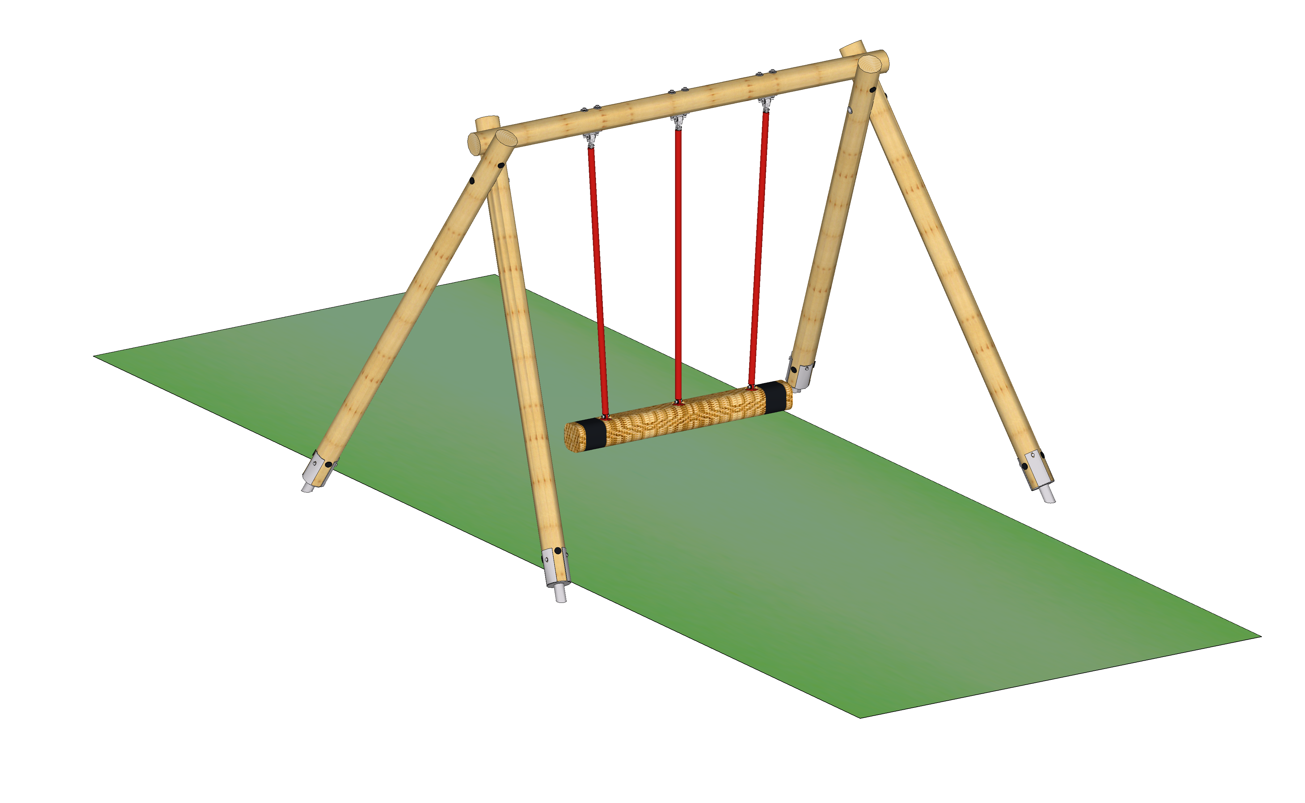 Tibet-Zweisitzer-Schaukel mit Pfostenschuhen