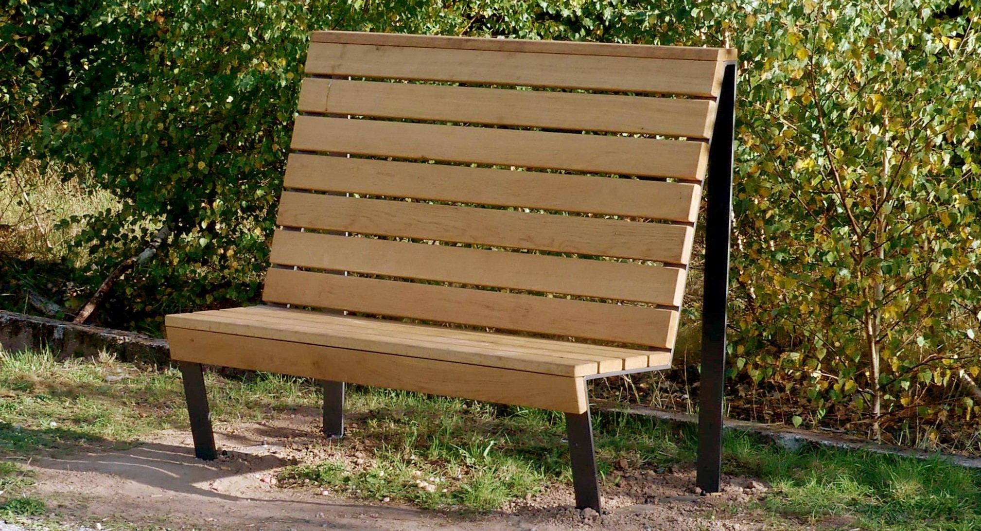 Bank mit Lehne "Holz-klasse!"