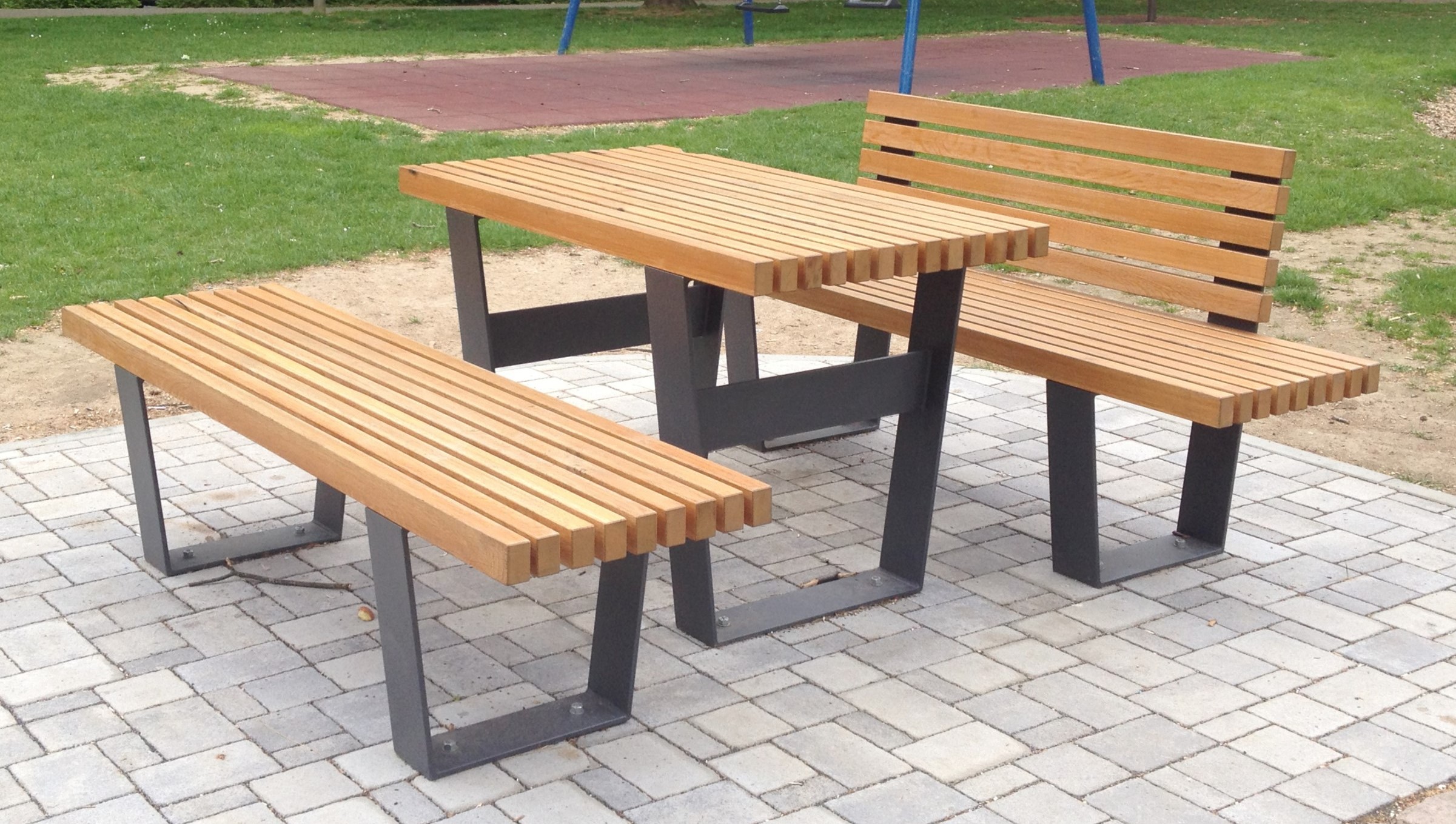 Sitzgruppe "Mosel", Bankauflage Eiche