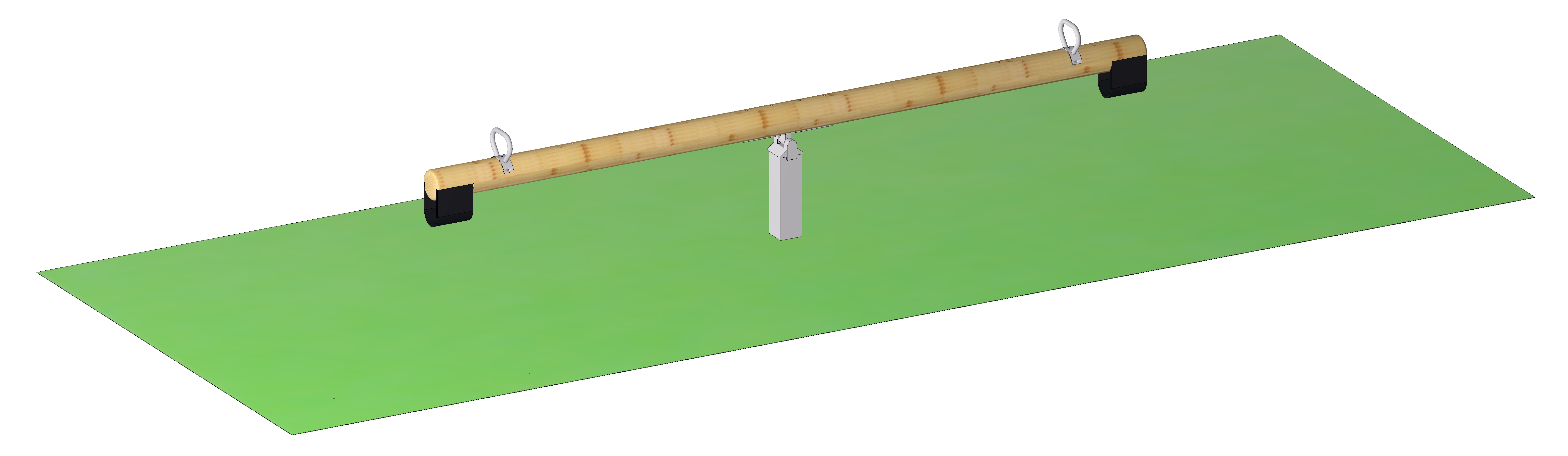 Zweisitzerwippe mit Dämpfung, Untergestell feuerverzinkt