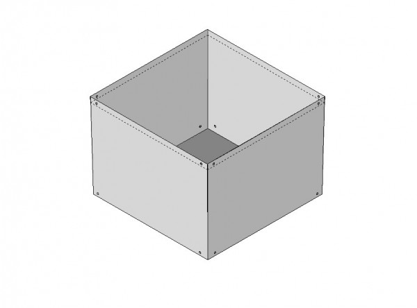 Einsatz aus Stahlblech für Pflanzcontainer 120 x 120 x 85 cm (55 0000 2040)