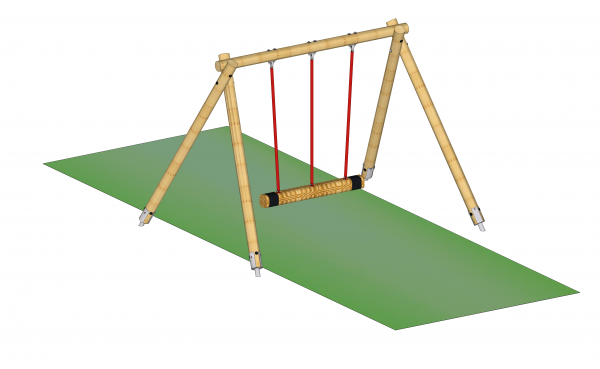 Tibet-Zweisitzer-Schaukel, Rundholz