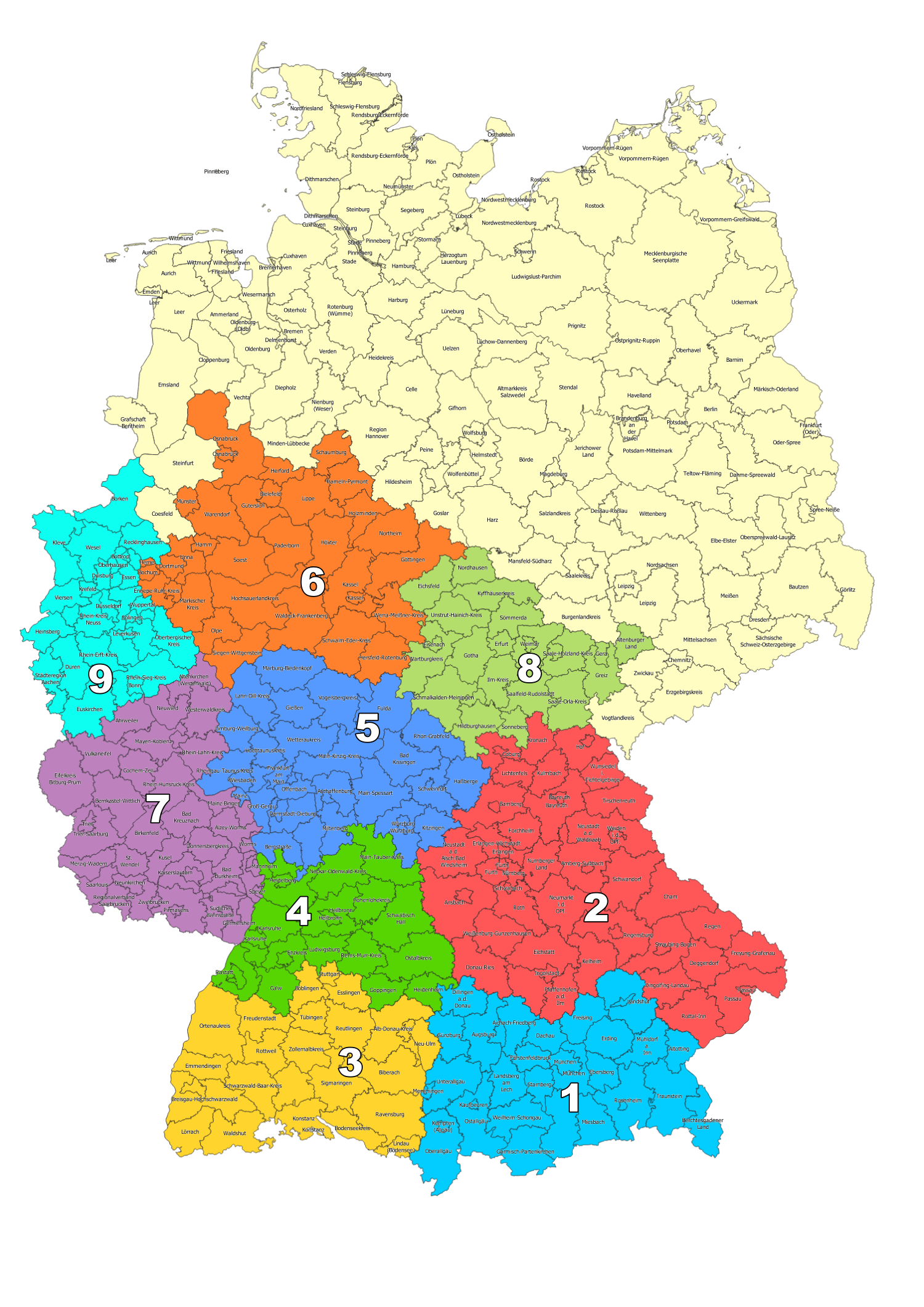 Gebietskarte S.H. Spessart Holzgeräte GmbH