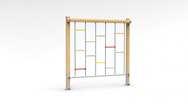 Freistehendes Kletterelement mit Leiterwand
